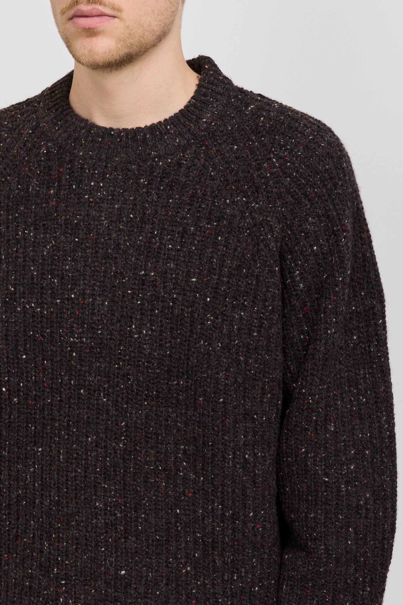 Speckled Fisherman Knit Charcoal