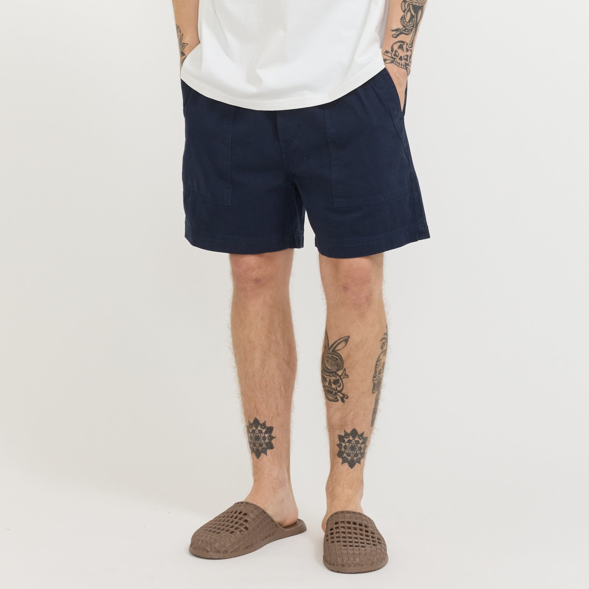Twill Shorts Dark Blue