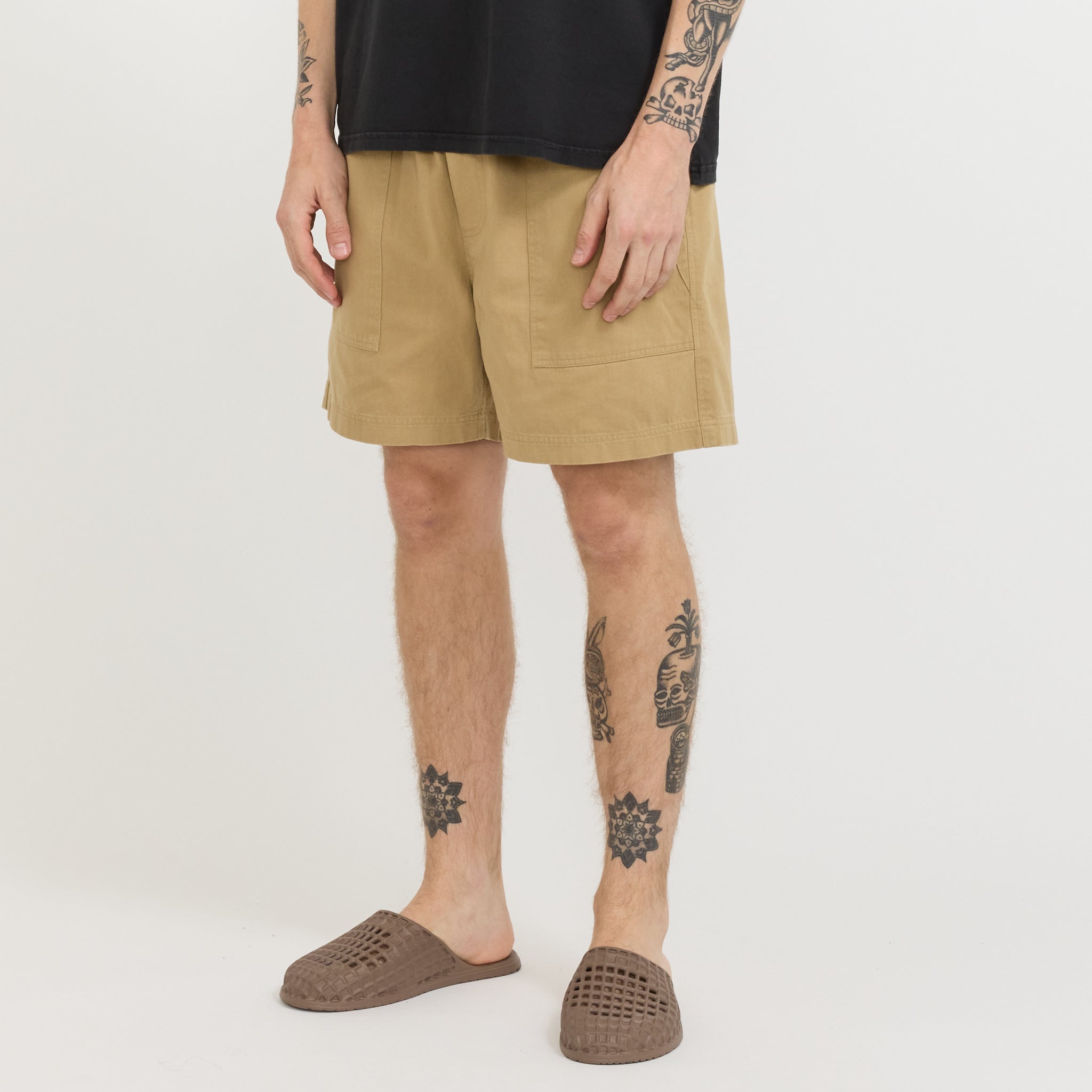 Twill Shorts Tan