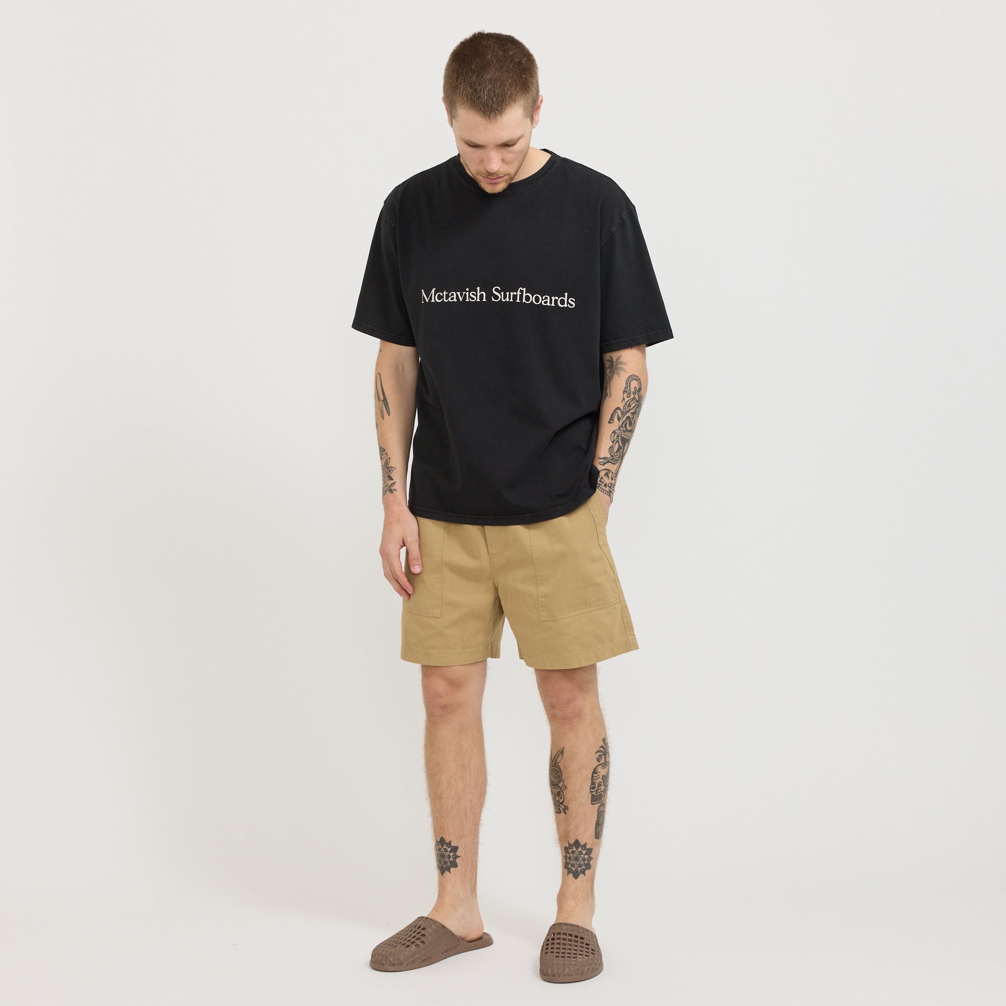 Twill Shorts Tan