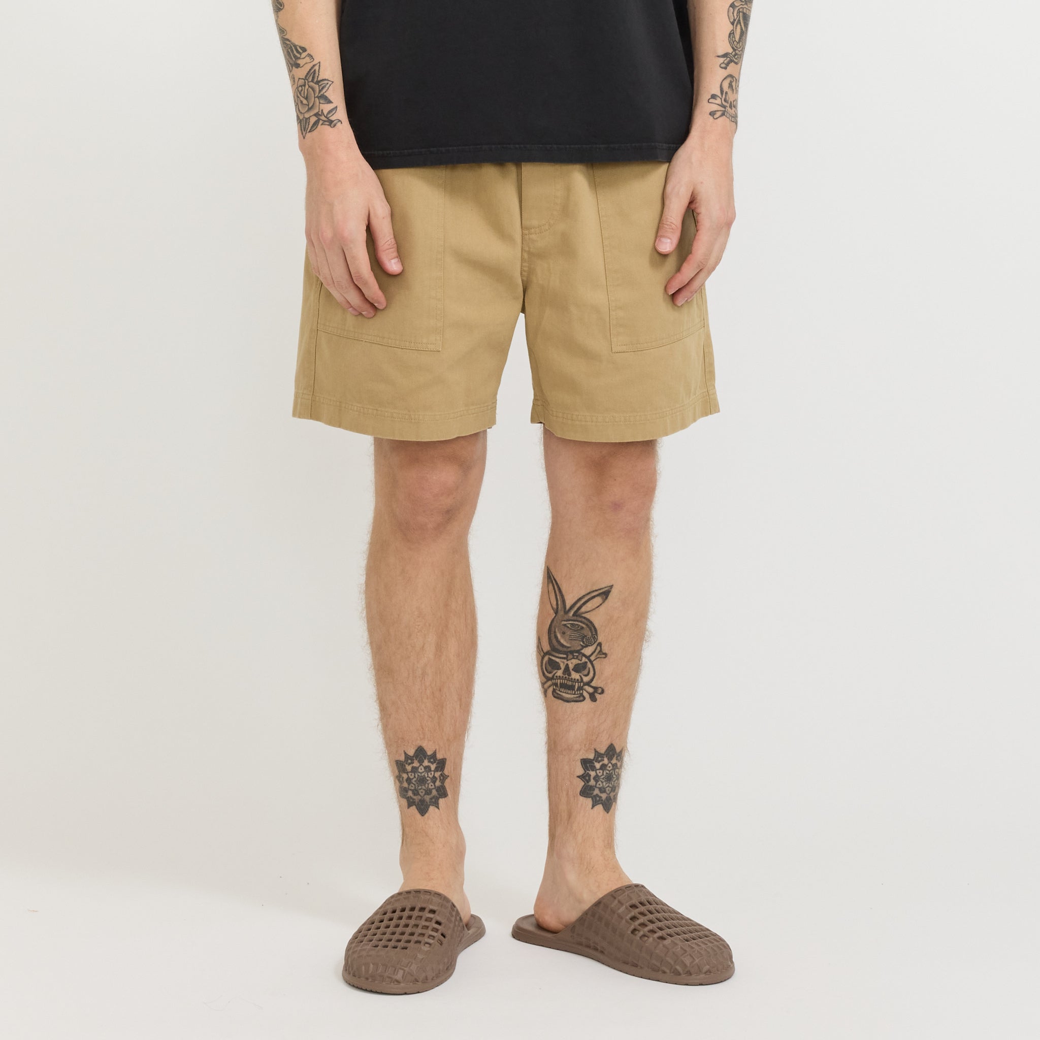 Twill Shorts Tan