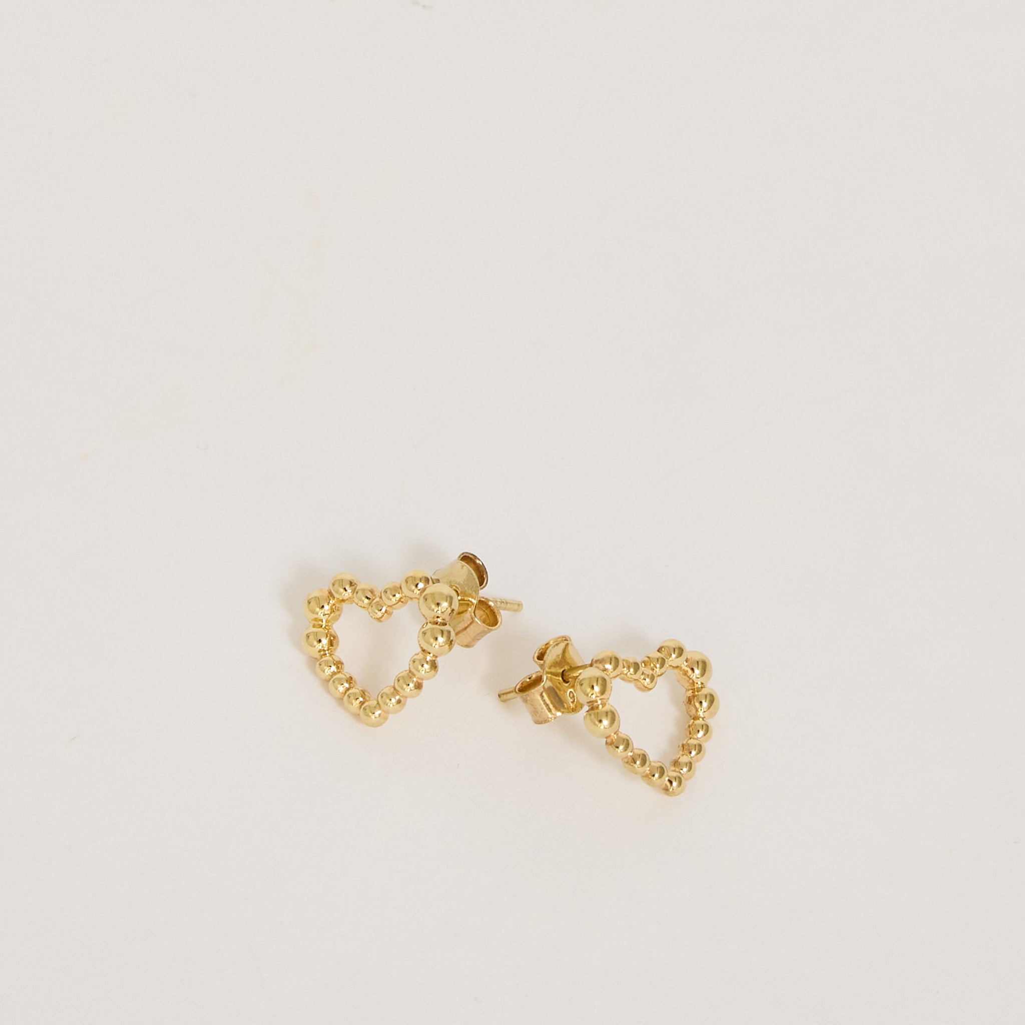 Meadowlark | Fizzy Heart Studs Gold Plated | Maplestore