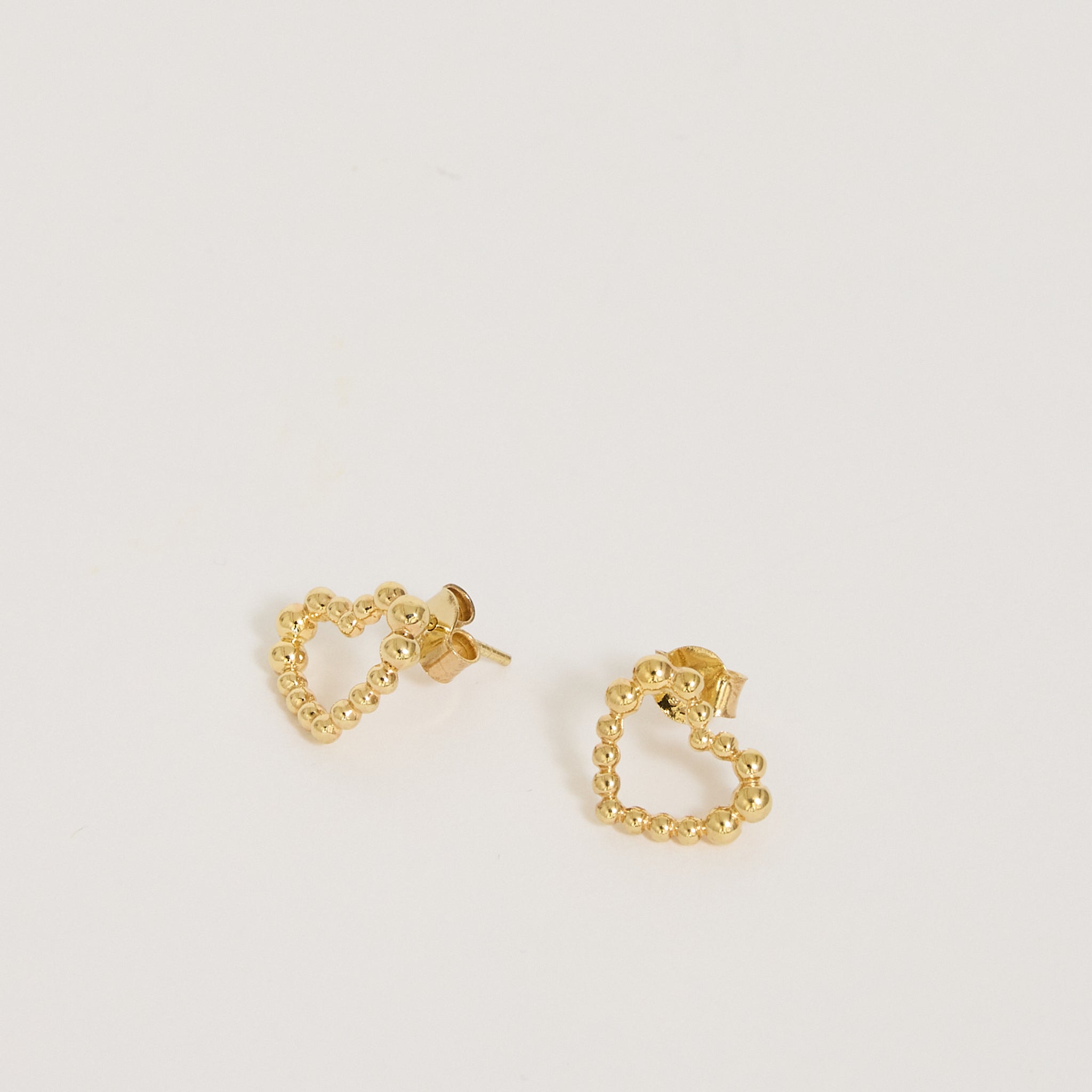 Meadowlark | Fizzy Heart Studs Gold Plated | Maplestore