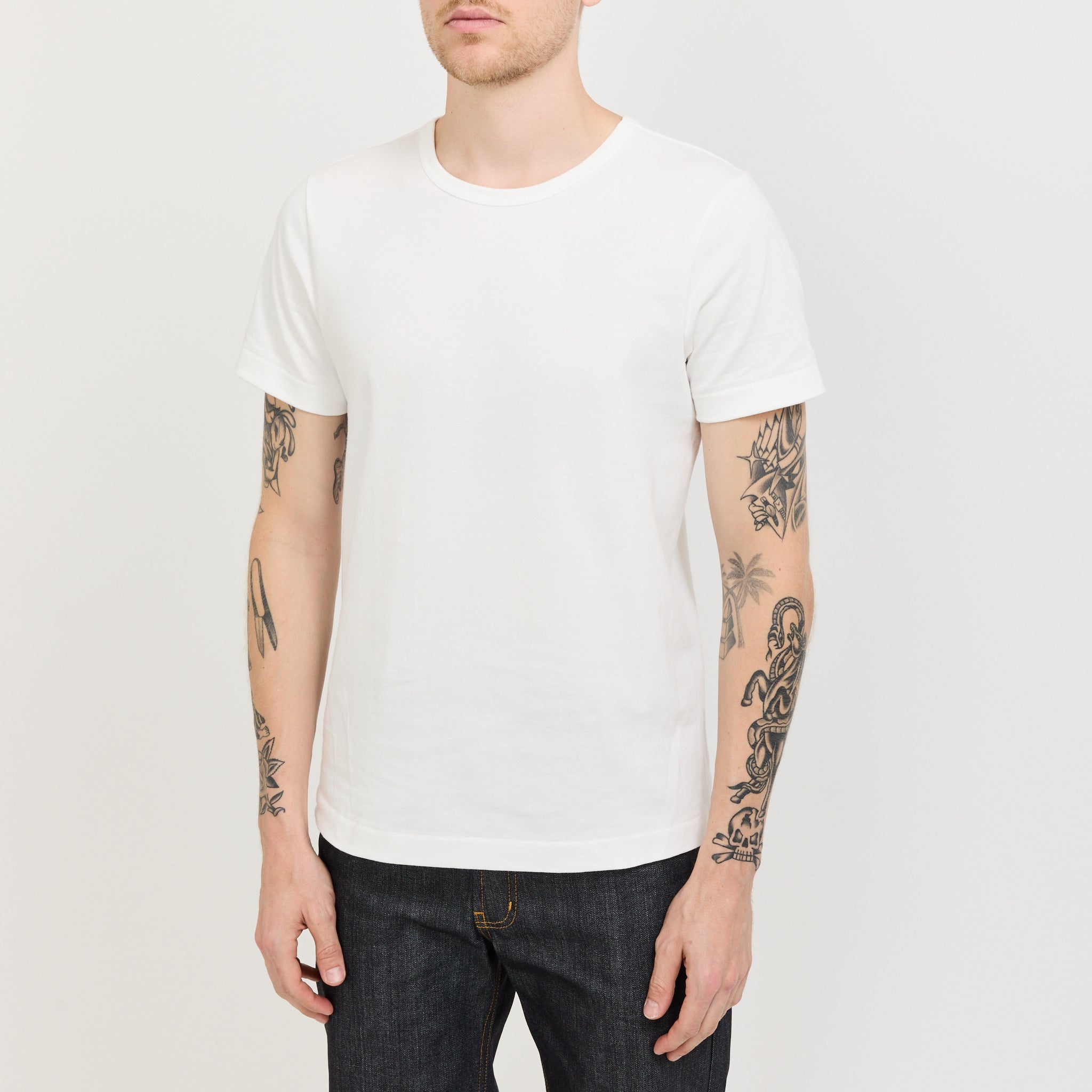 215 Loopwheeled Classic Fit T-Shirt White