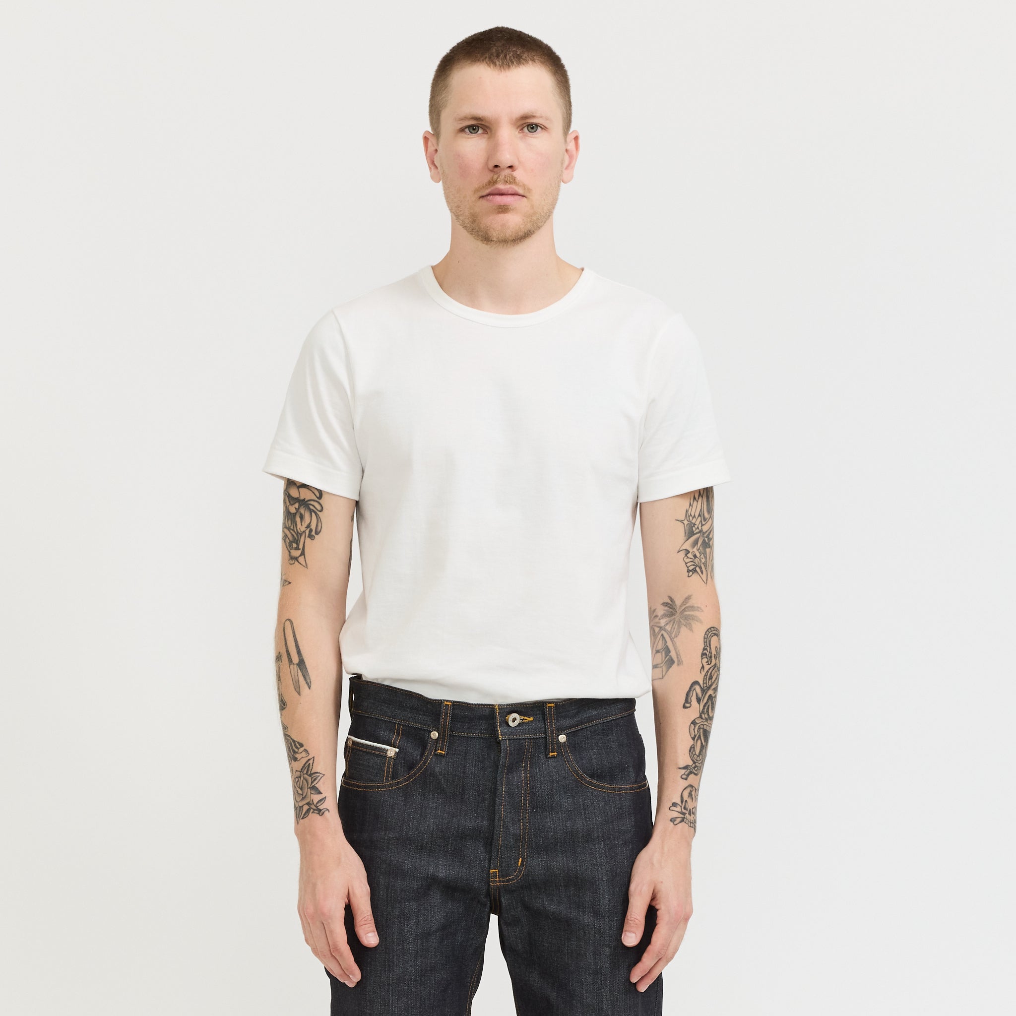 215 Loopwheeled Classic Fit T-Shirt White