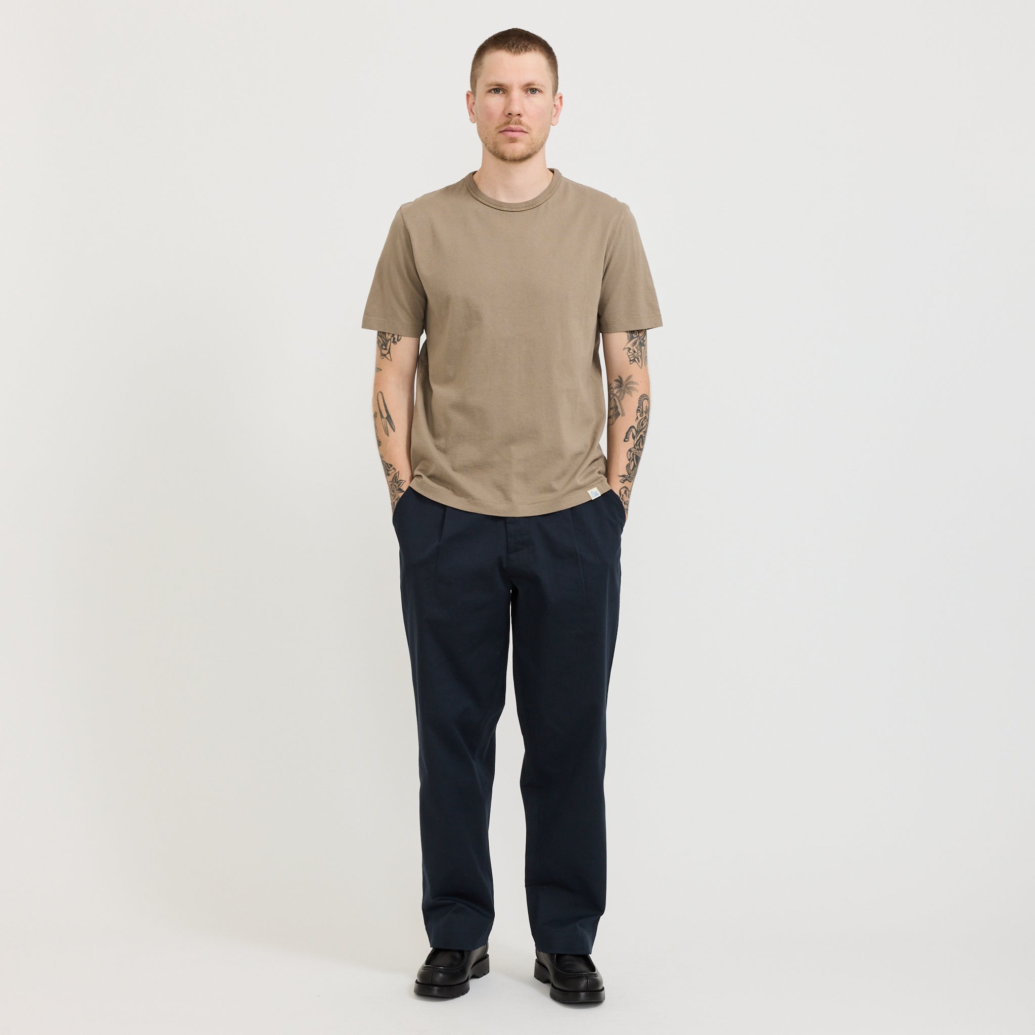 Merz B Schwanen | Classic Cotton Jersey T-Shirt Faded Grain | Maplestore