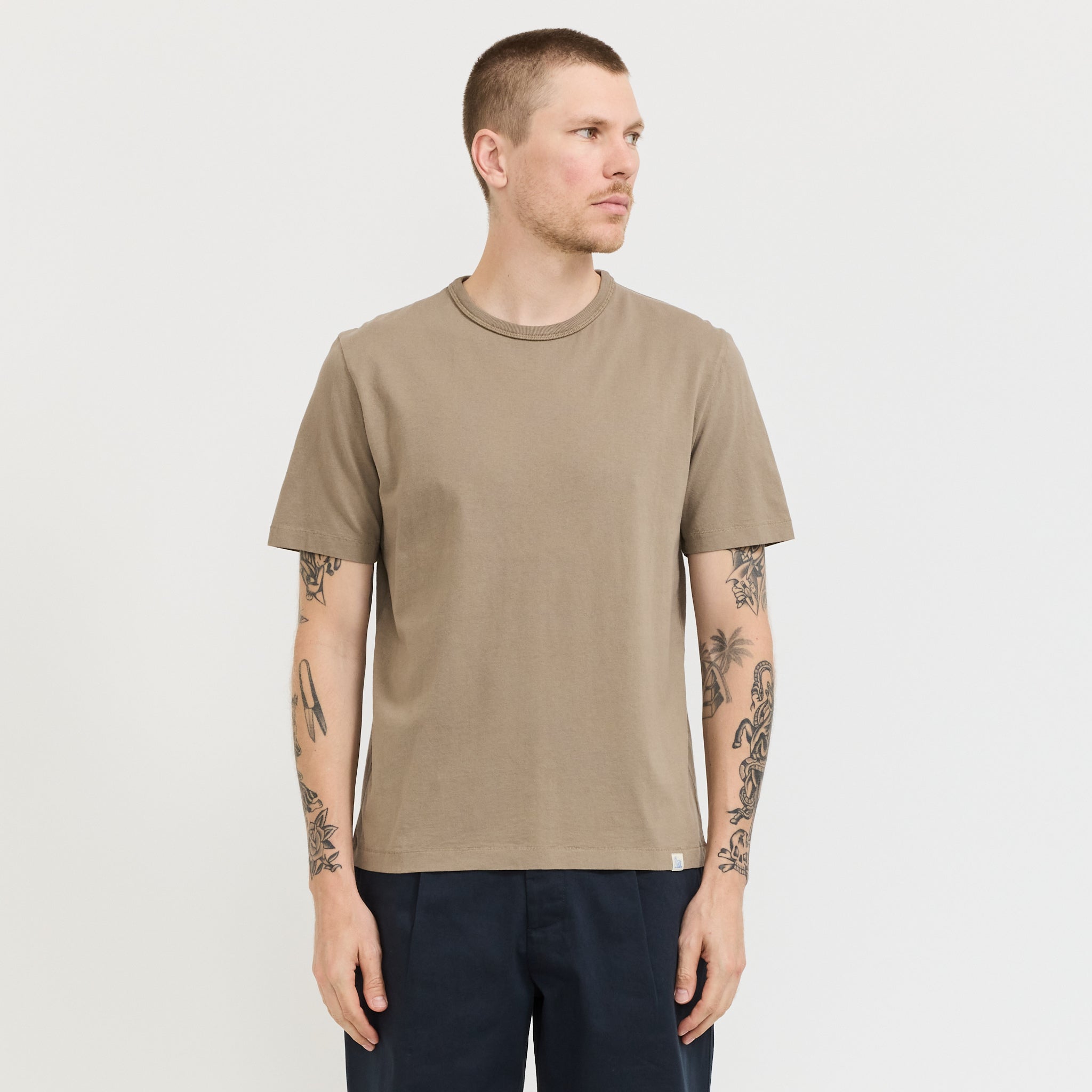 Merz B Schwanen | Classic Cotton Jersey T-Shirt Faded Grain | Maplestore