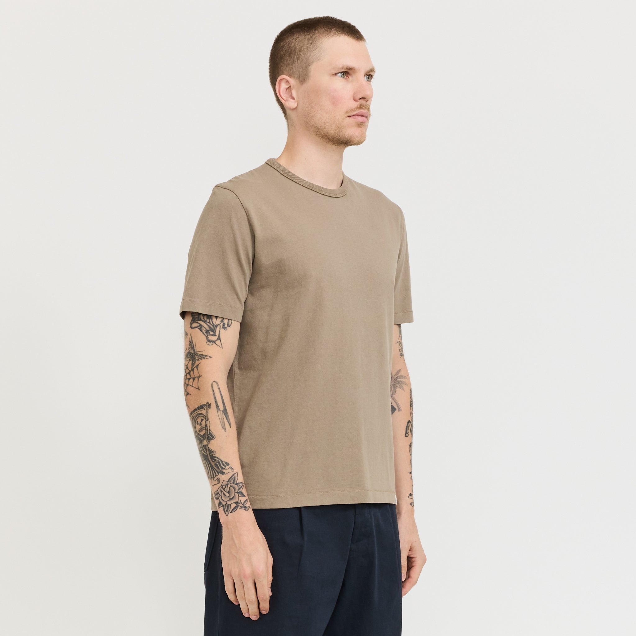 Classic Cotton Jersey T-Shirt Faded Grain