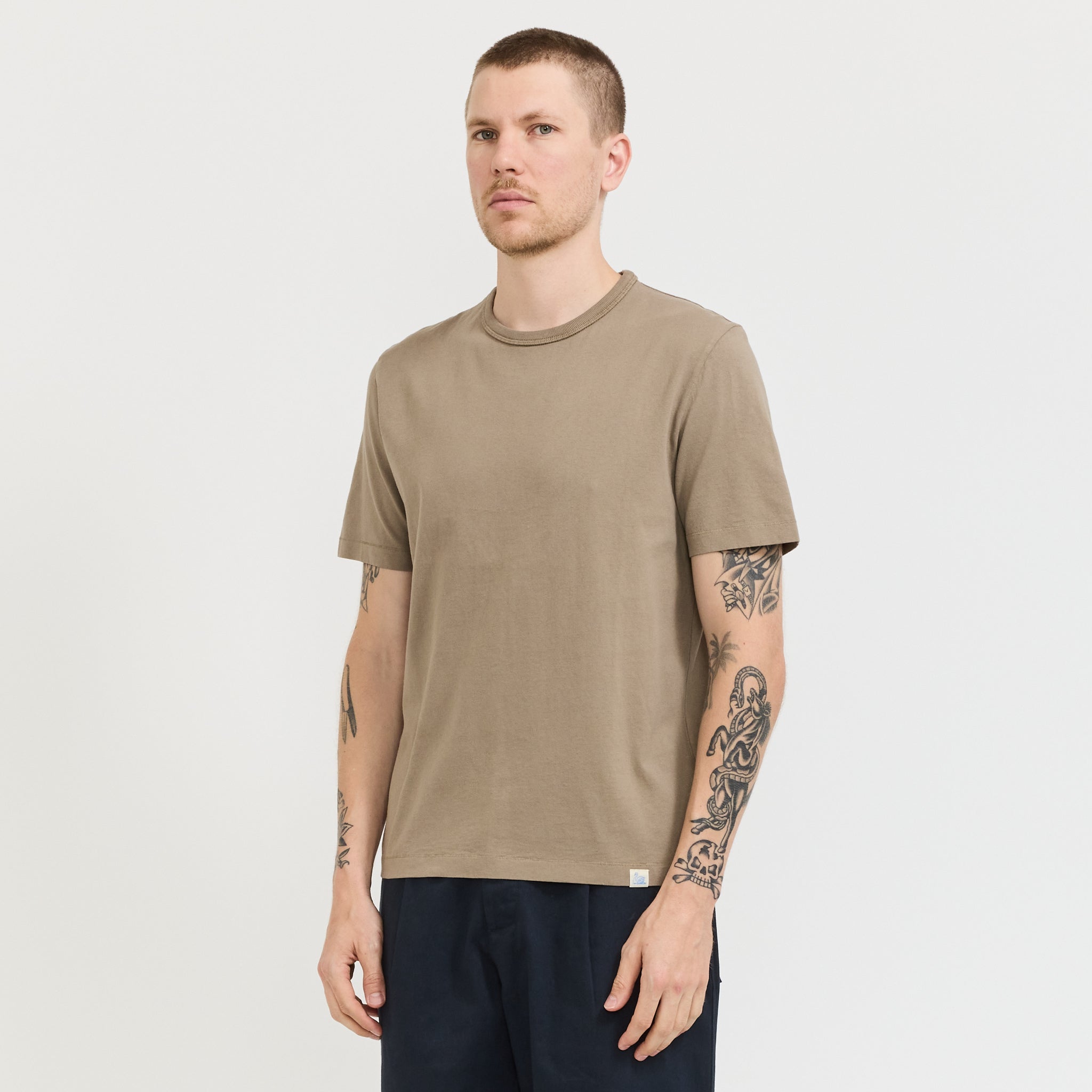 Classic Cotton Jersey T-Shirt Faded Grain