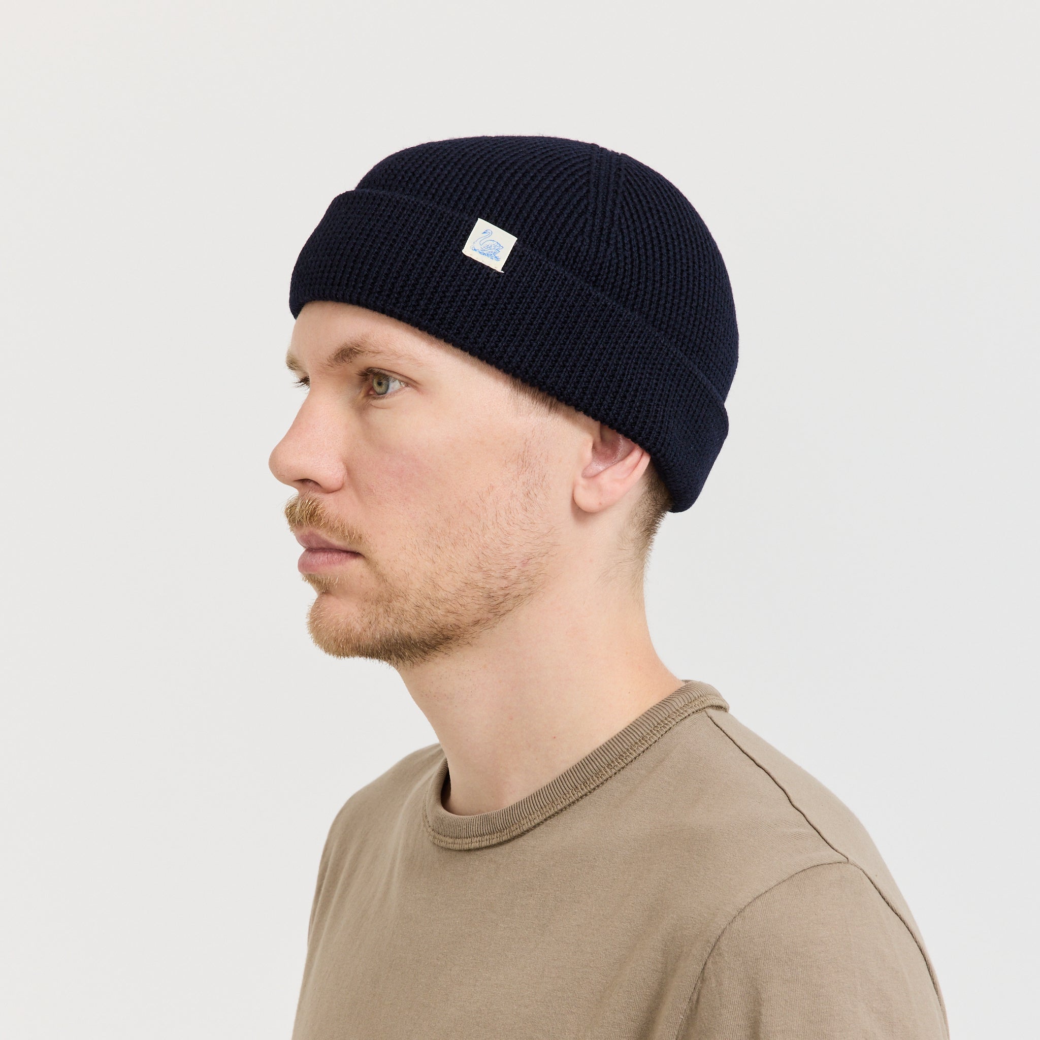 Merz B Schwanen | Merino Wool Watch Cap Dark Navy | Maplestore