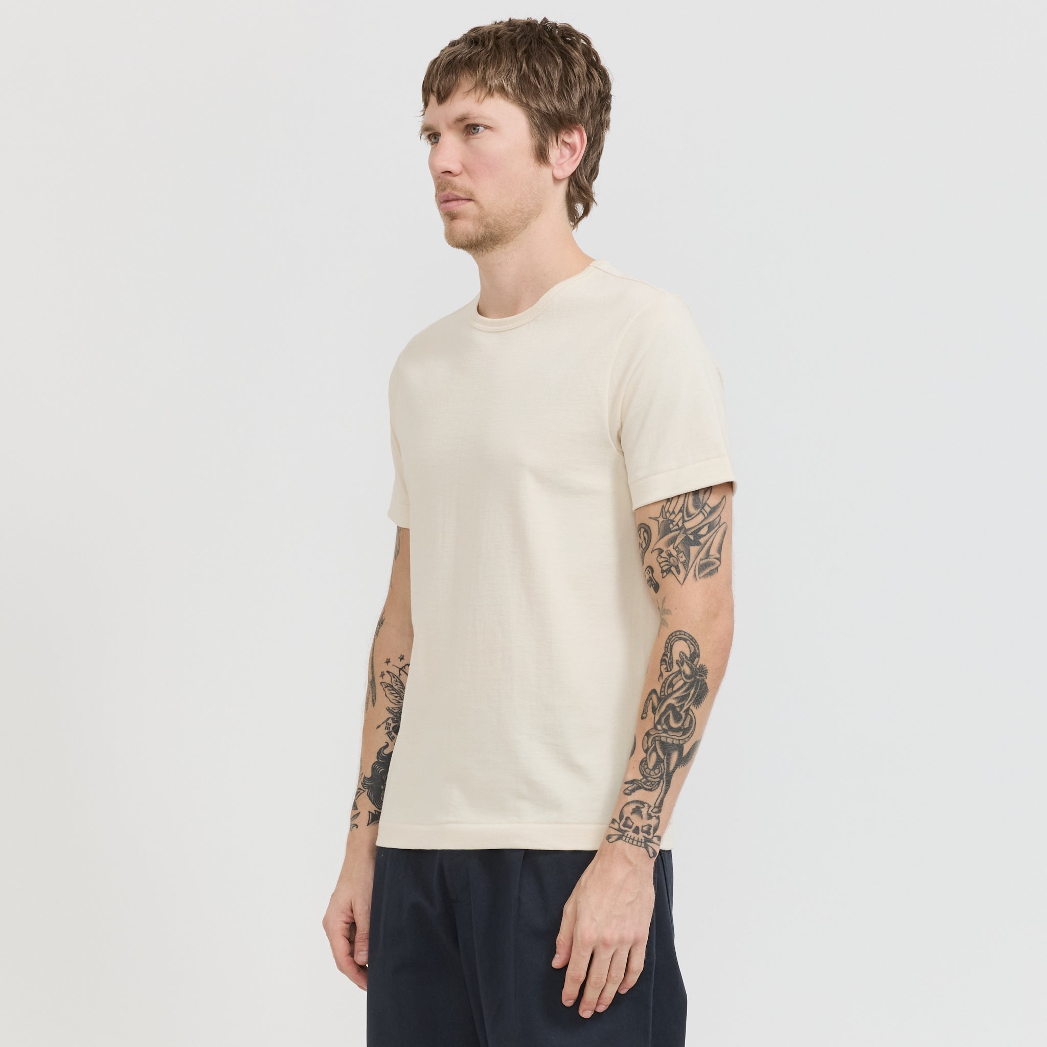 215 Loopwheeled Classic Fit T-Shirt Nature