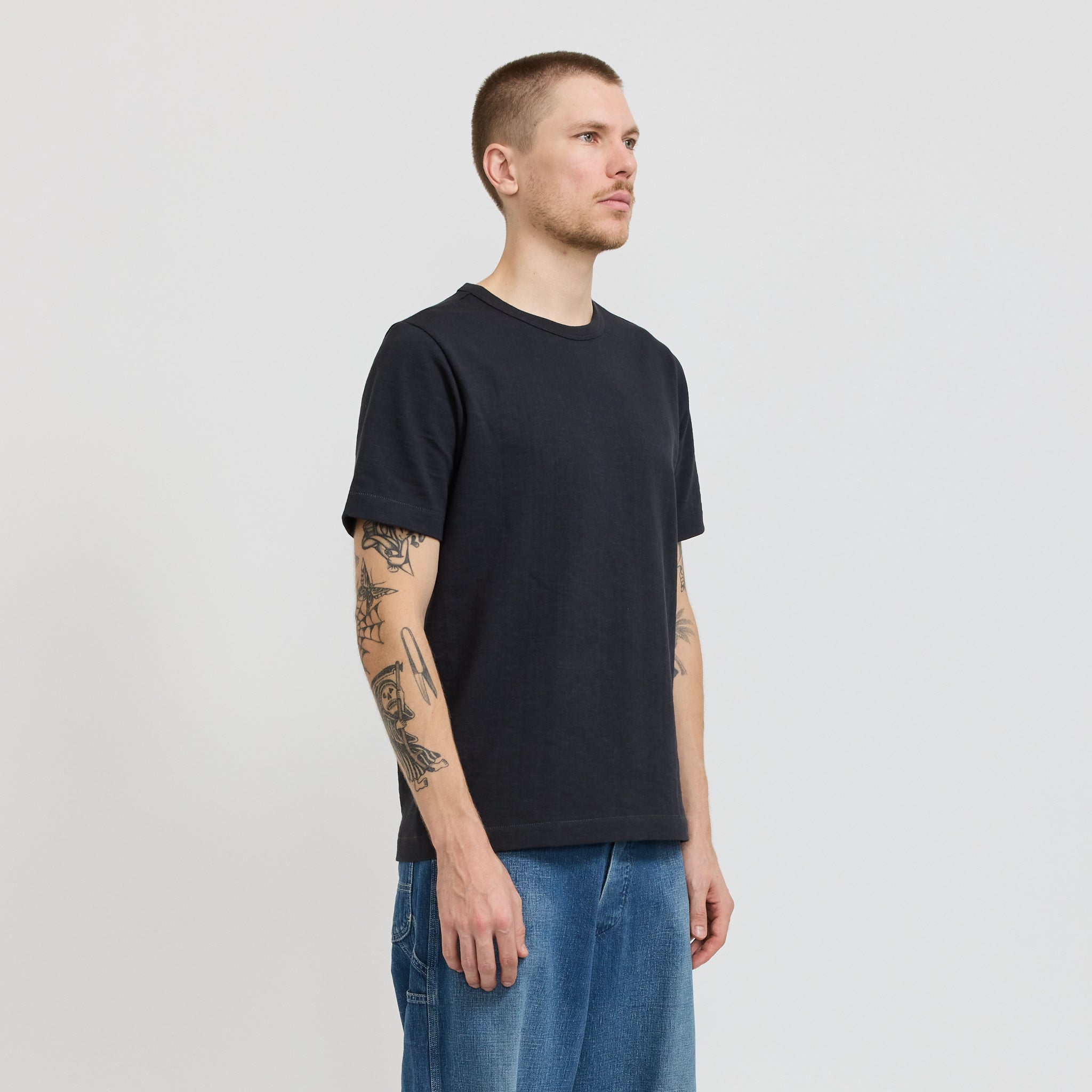 2S14 Loopwheeled Relaxed Fit Heavyweight T-Shirt Charcoal