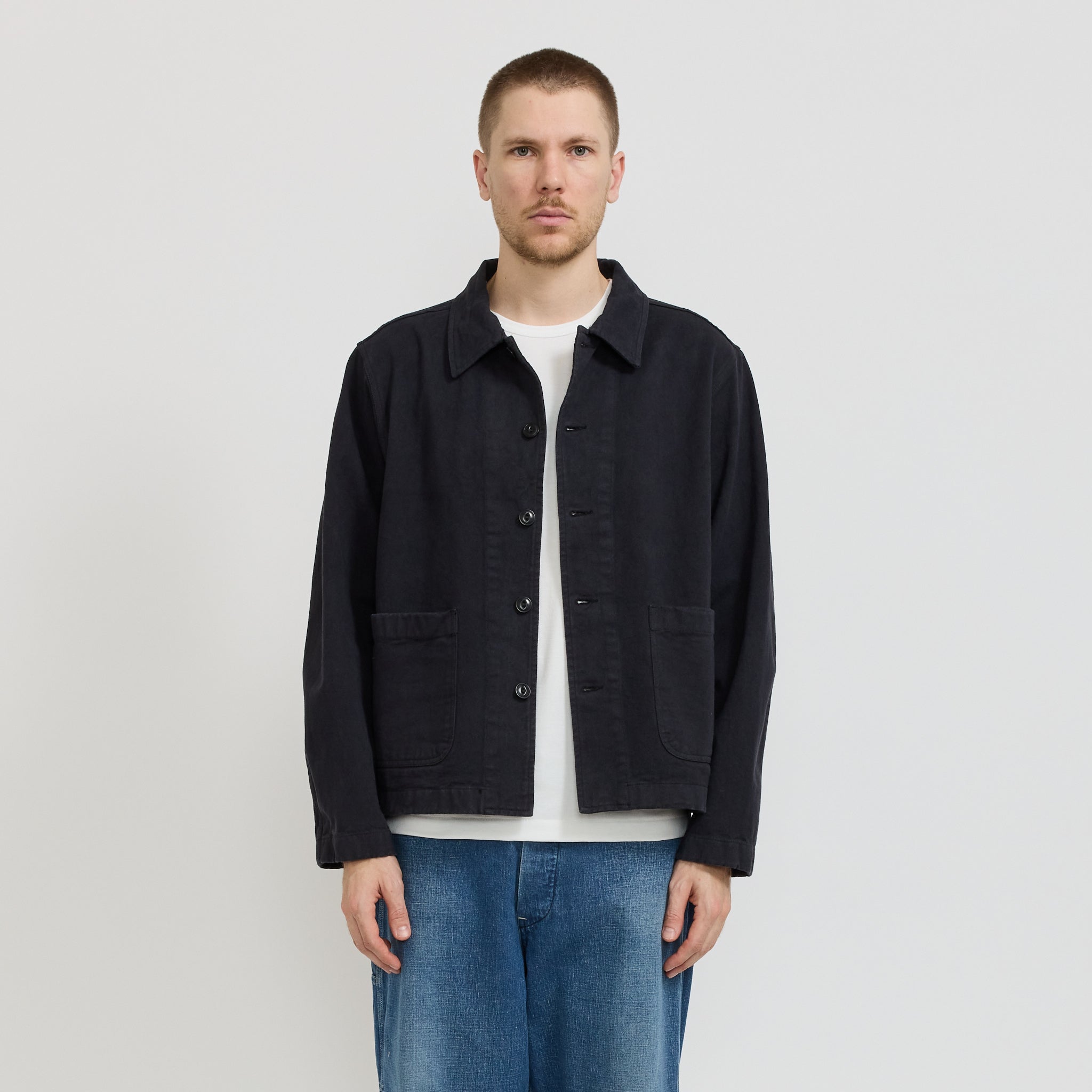 Cropped Fit Chore Jacket Charcoal