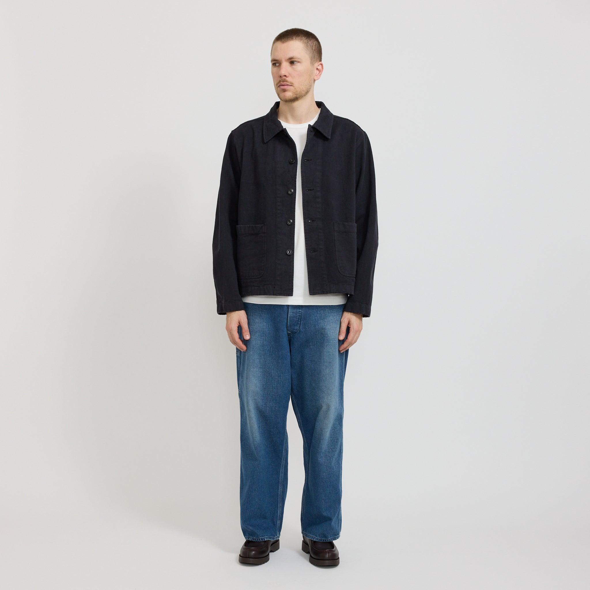 Merz B Schwanen | Cropped Fit Chore Jacket Charcoal | Maplestore