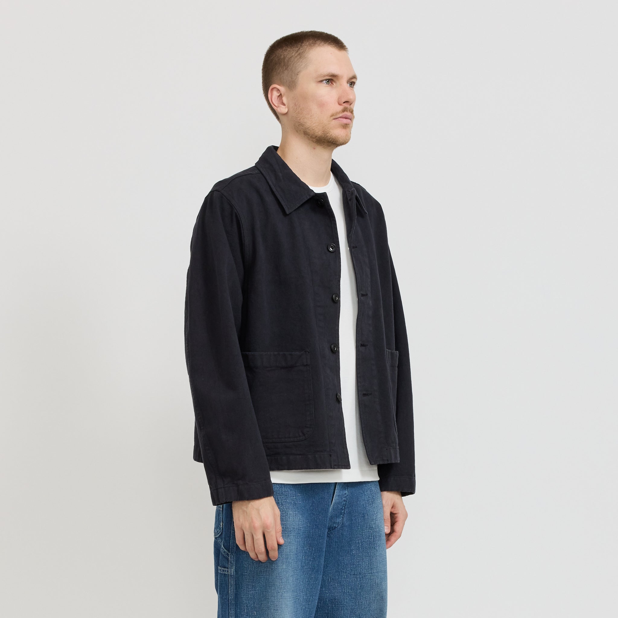 Cropped Fit Chore Jacket Charcoal