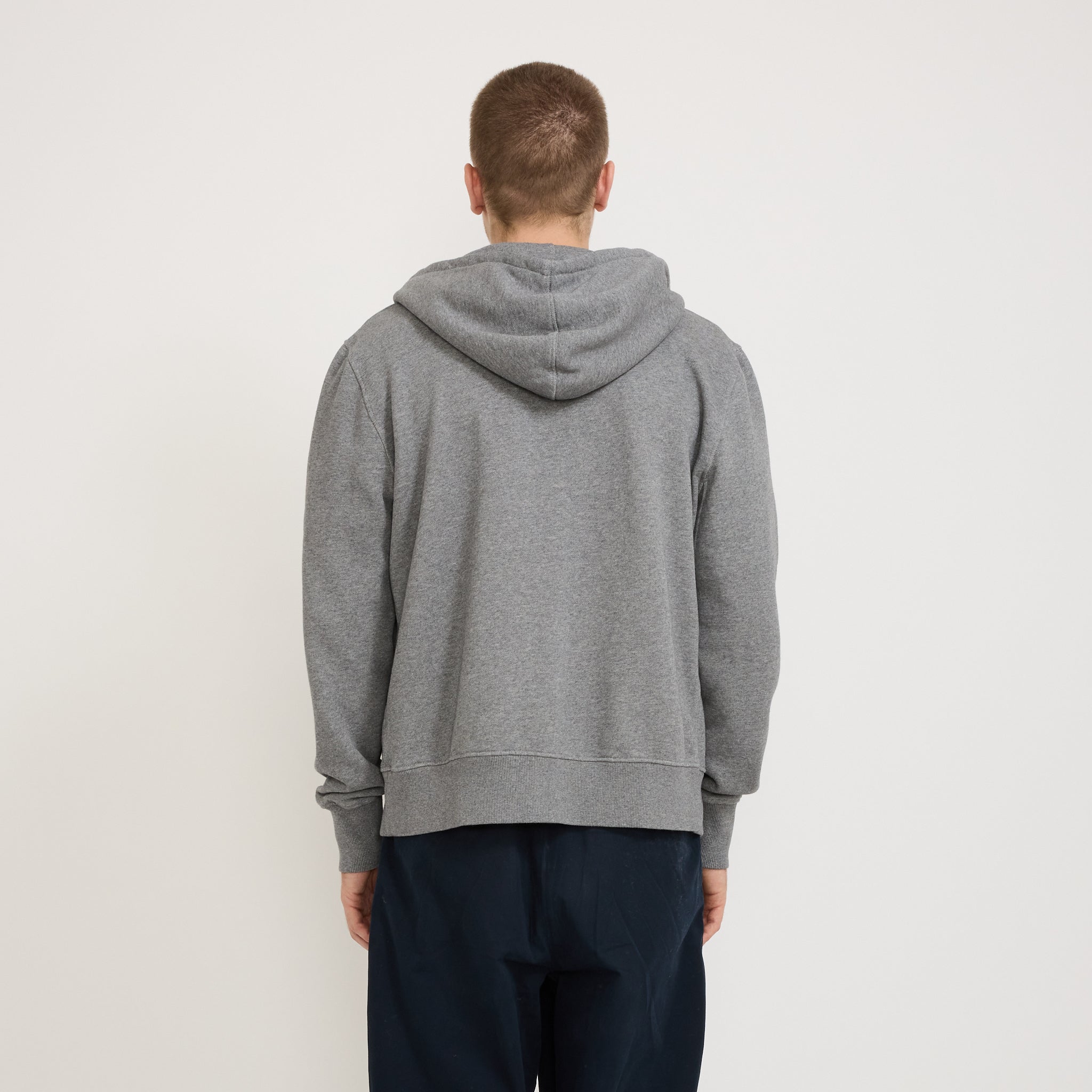 Merz B Schwanen | GOOD BASICS | Relaxed Fit Hooded Zip Jacket Grey Melange | Maplestore