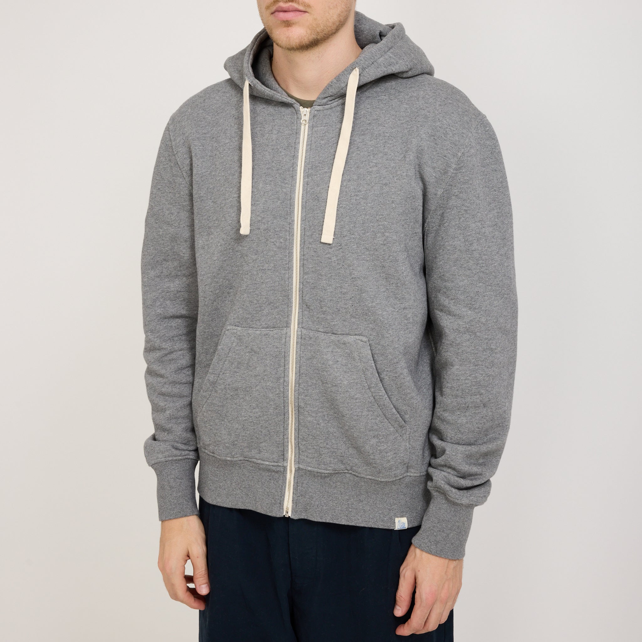 Merz B Schwanen | GOOD BASICS | Relaxed Fit Hooded Zip Jacket Grey Melange | Maplestore