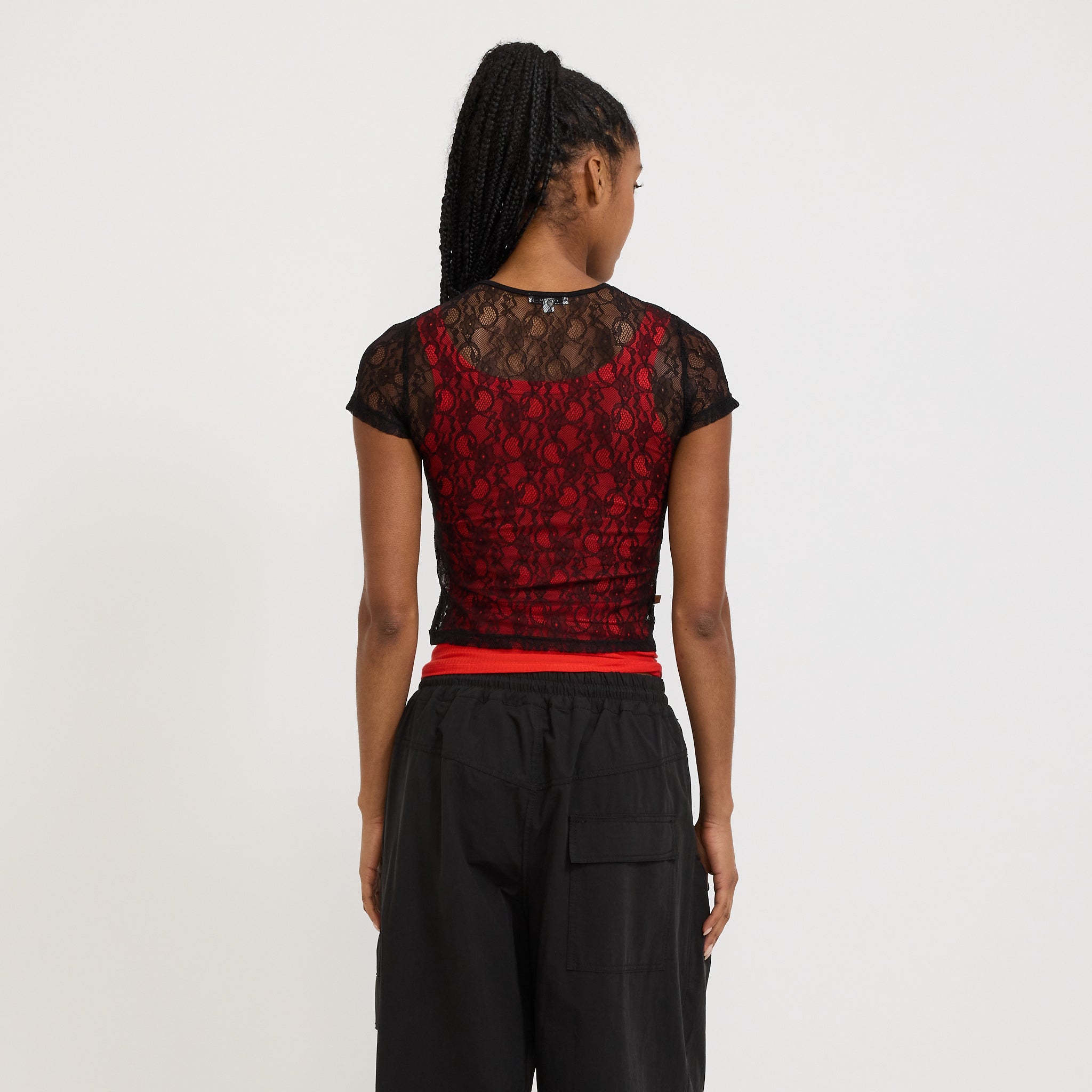 Mini Tee Black Lace