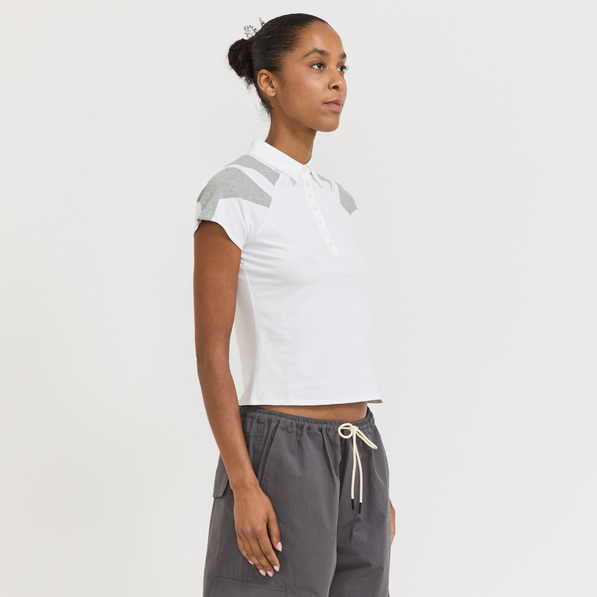 Paige Polo Tee White