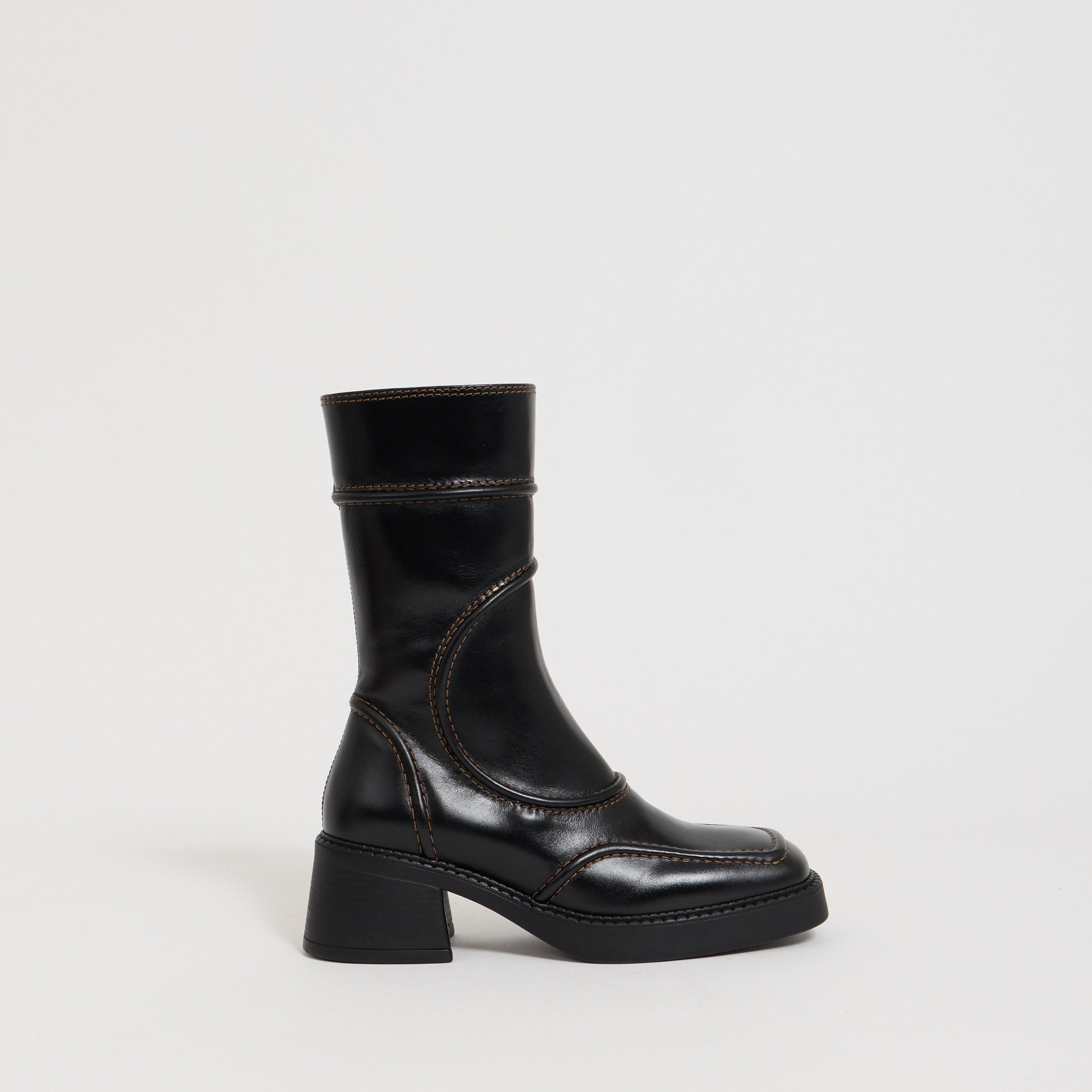 Malene Black/Brown Ankle Boots