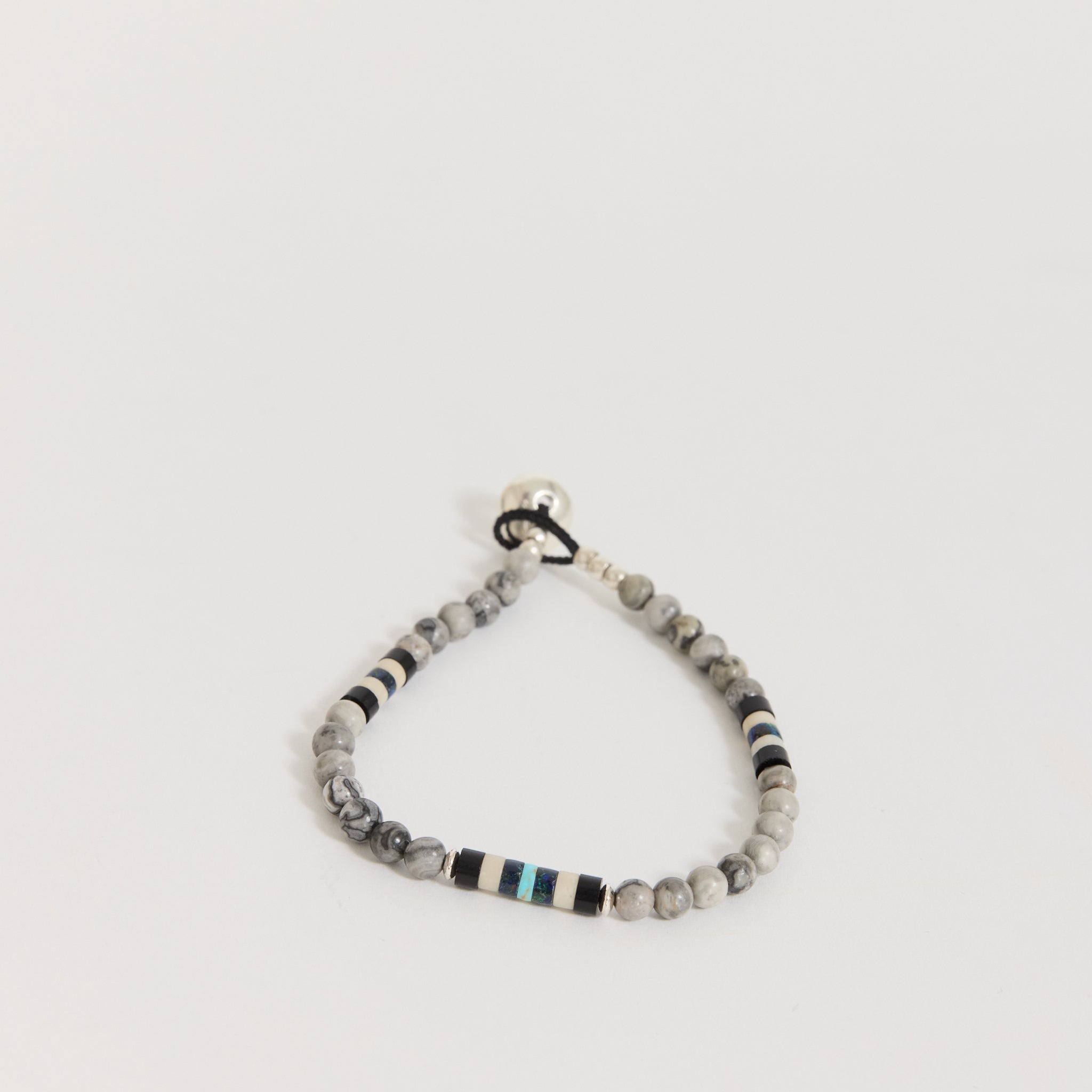 4mm Stone Bracelet Grey Jasper