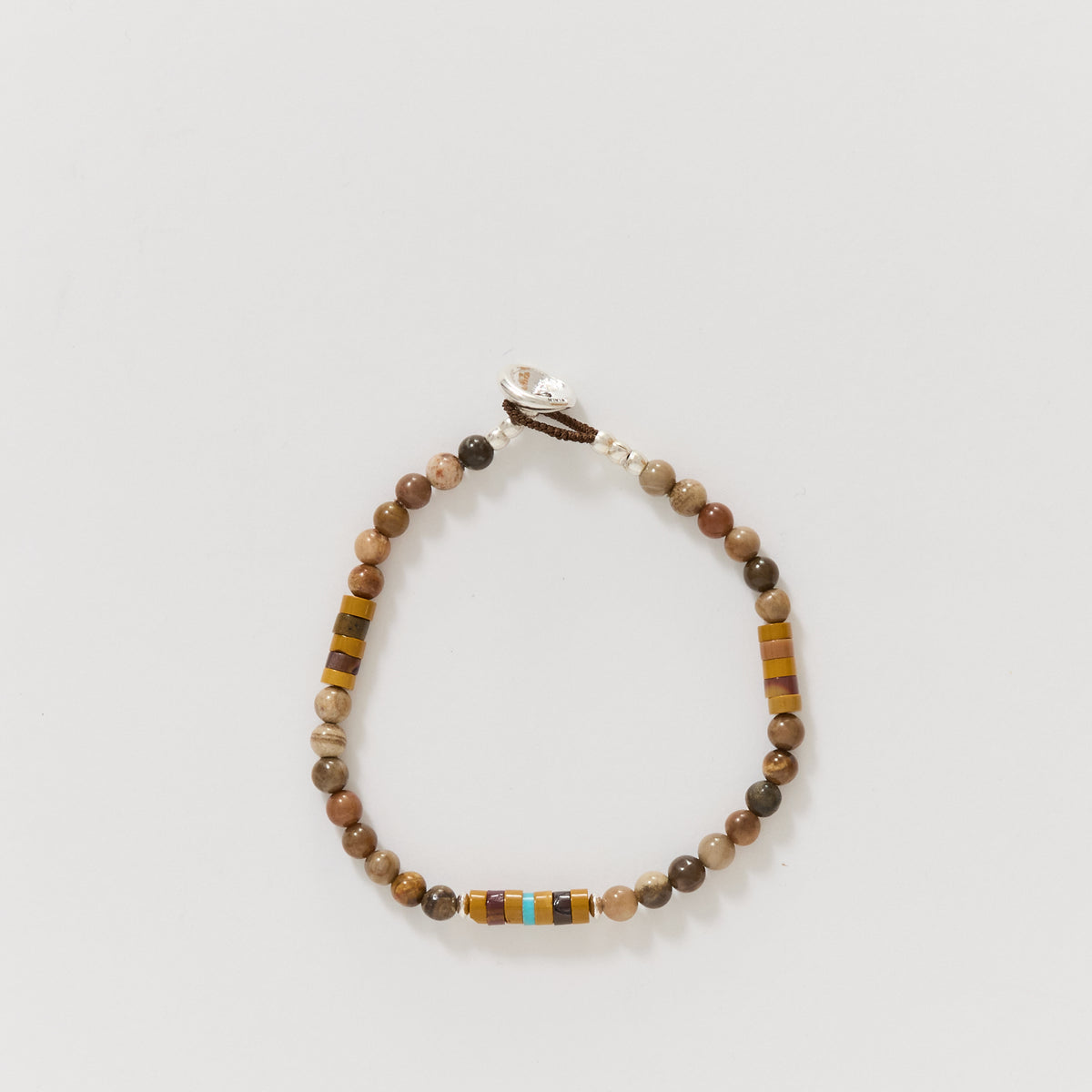 4mm Stone Bracelet Petrified Wood