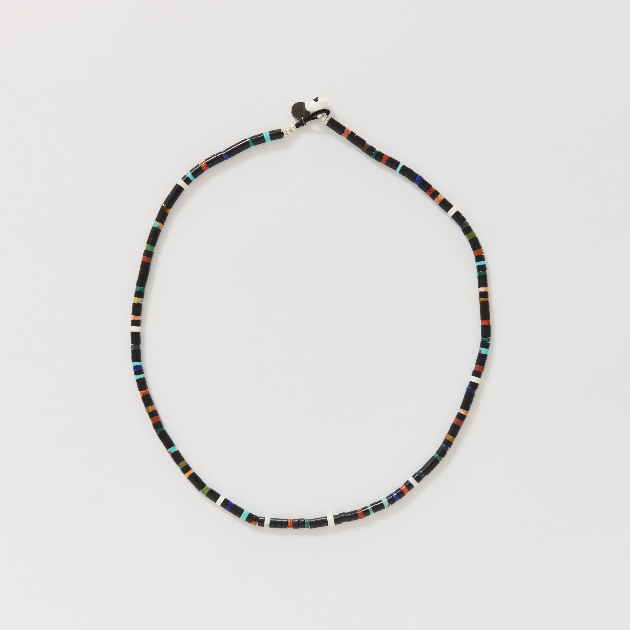 Heishi Beads Necklace Jet Multi