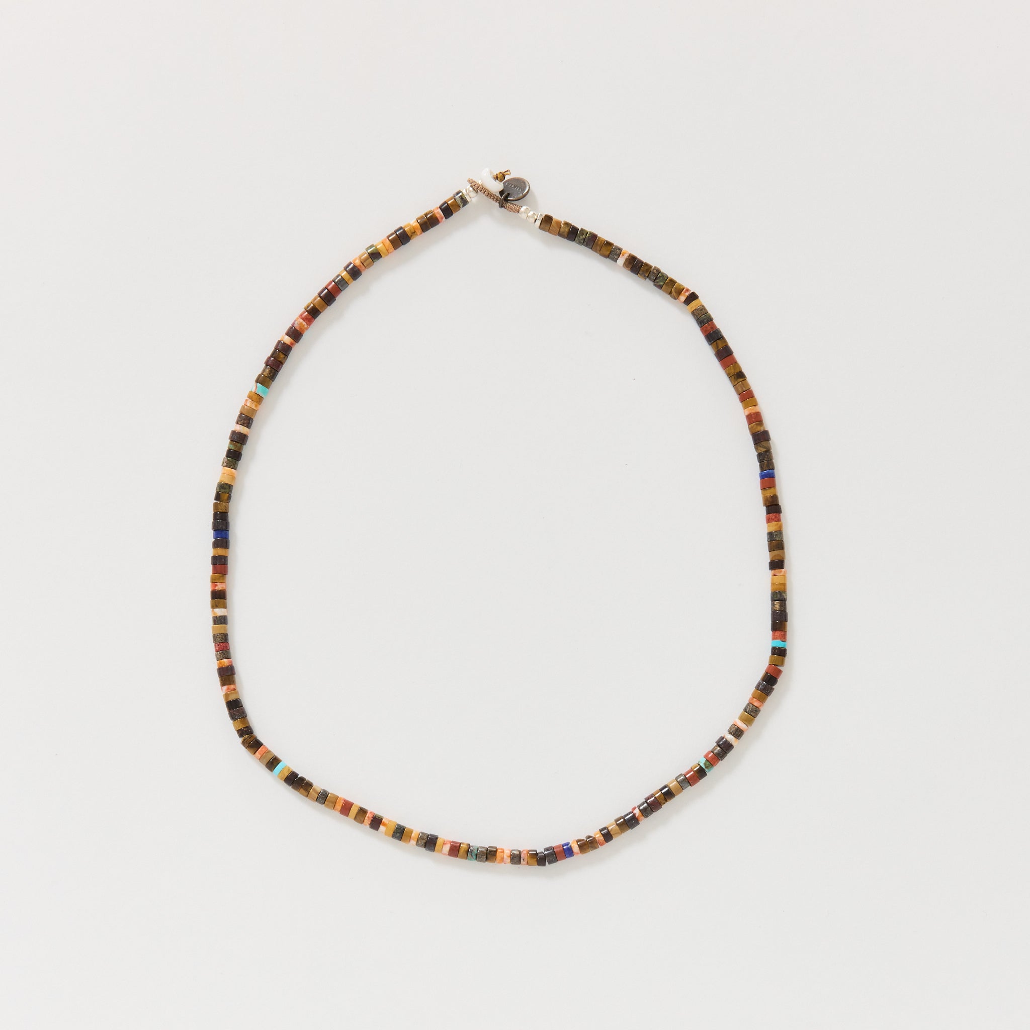 Heishi Beads Necklace Brown Multi