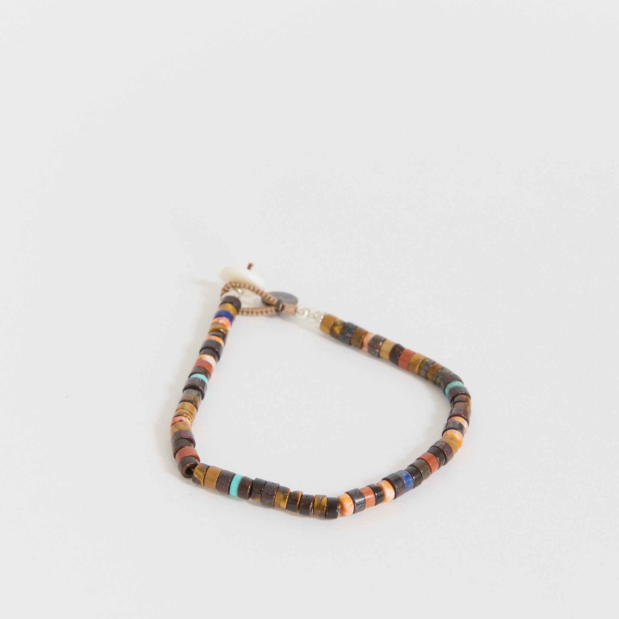 Heishi Beads Bracelet Brown Multi