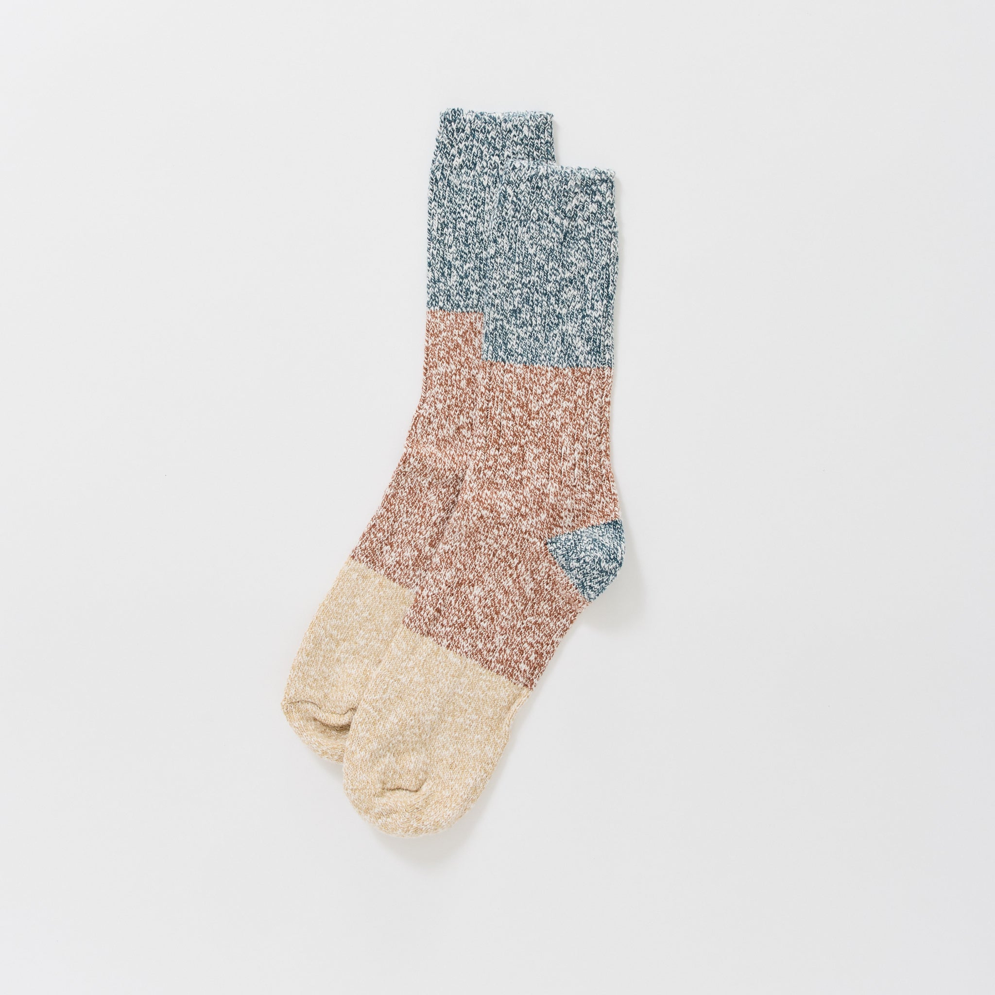 Colour Block Utility Sock Earth