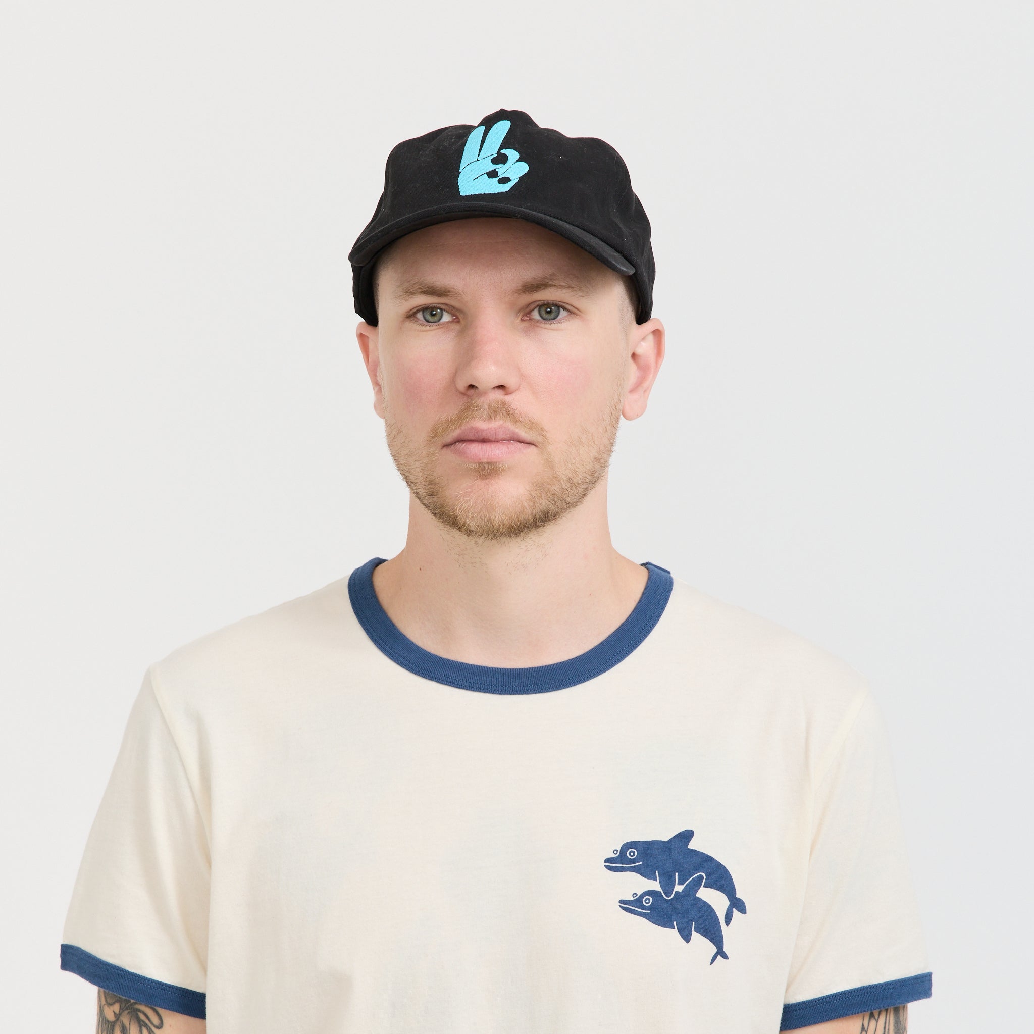 Peace Hat Faded Black