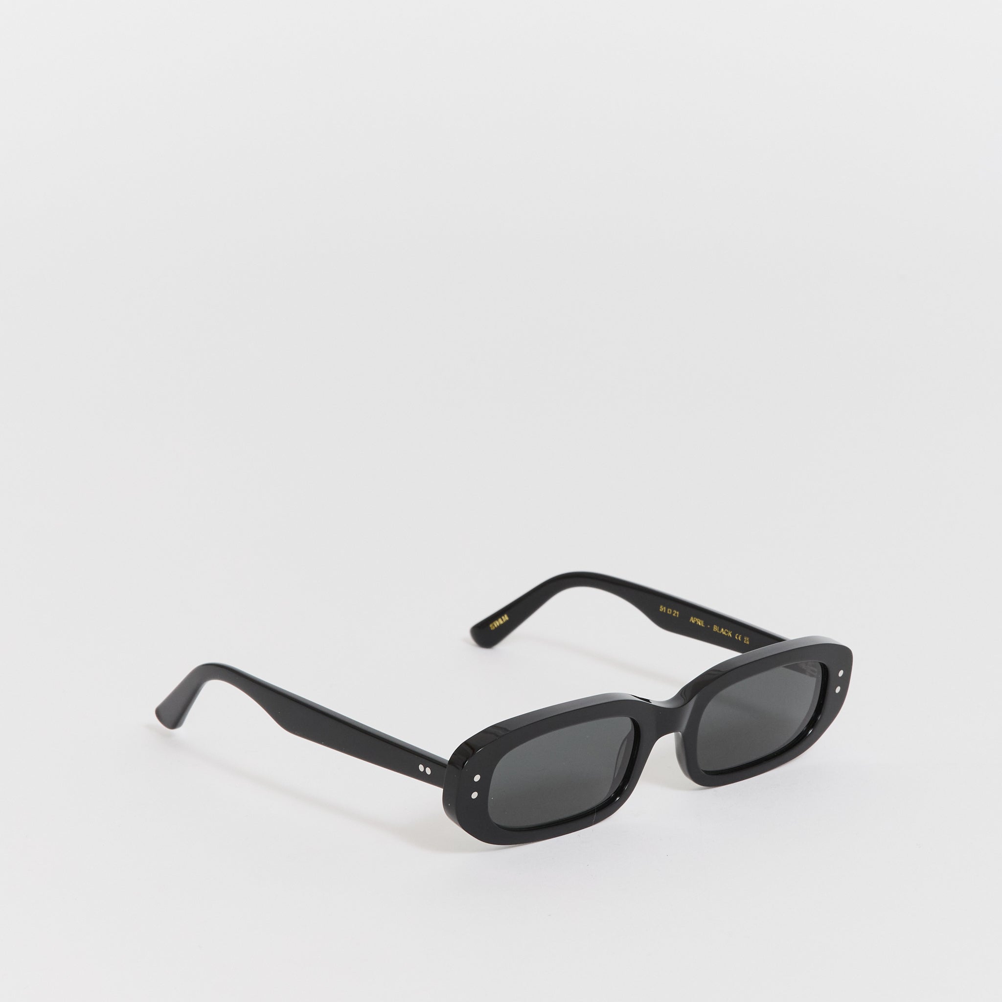 Monokel Eyewear | April Black | Green Solid Lens | Maplestore
