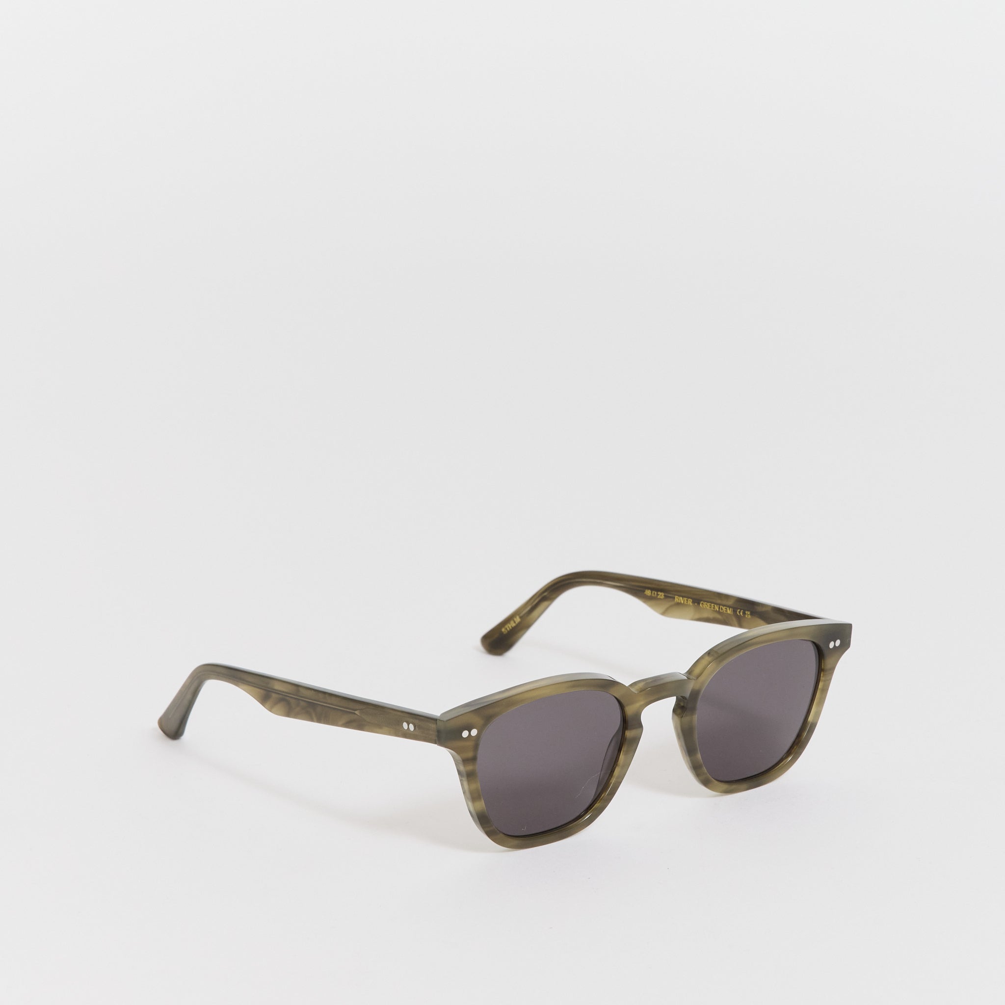 Monokel Eyewear | River Green Demi | Grey Solid Lens | Maplestore