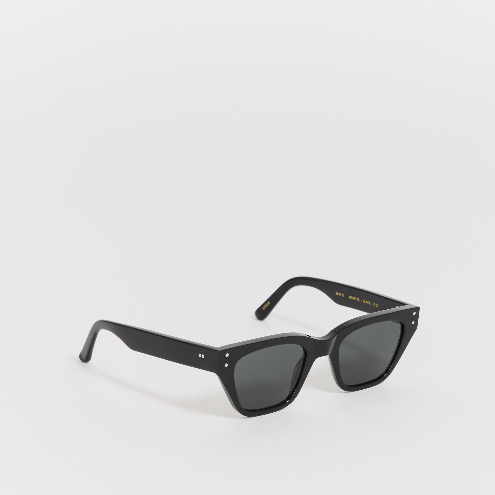 Monokel Eyewear | Memphis Black | Green Solid Lens | Maplestore