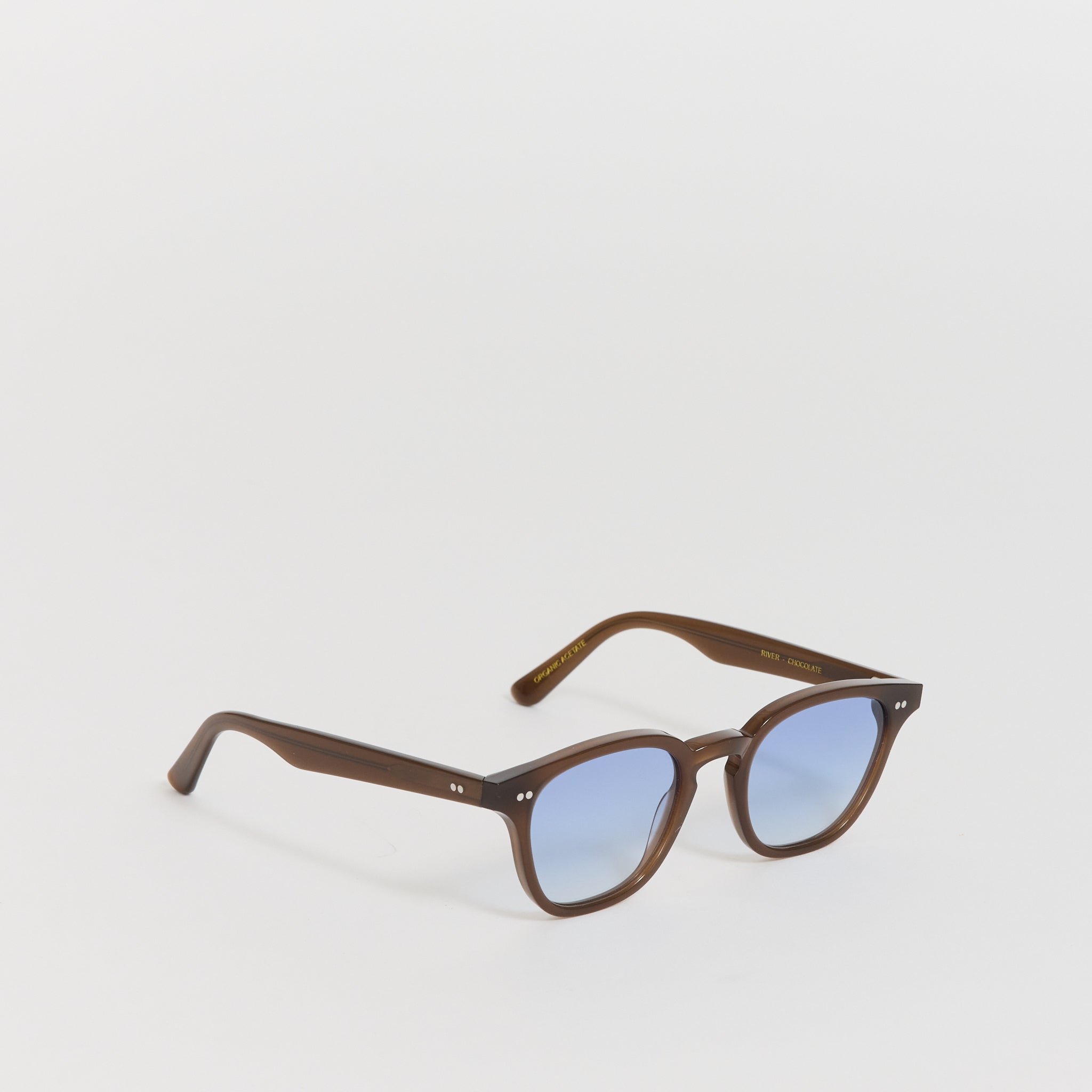 Monokel Eyewear | River Chocolate | Blue Gradient Lens | Maplestore