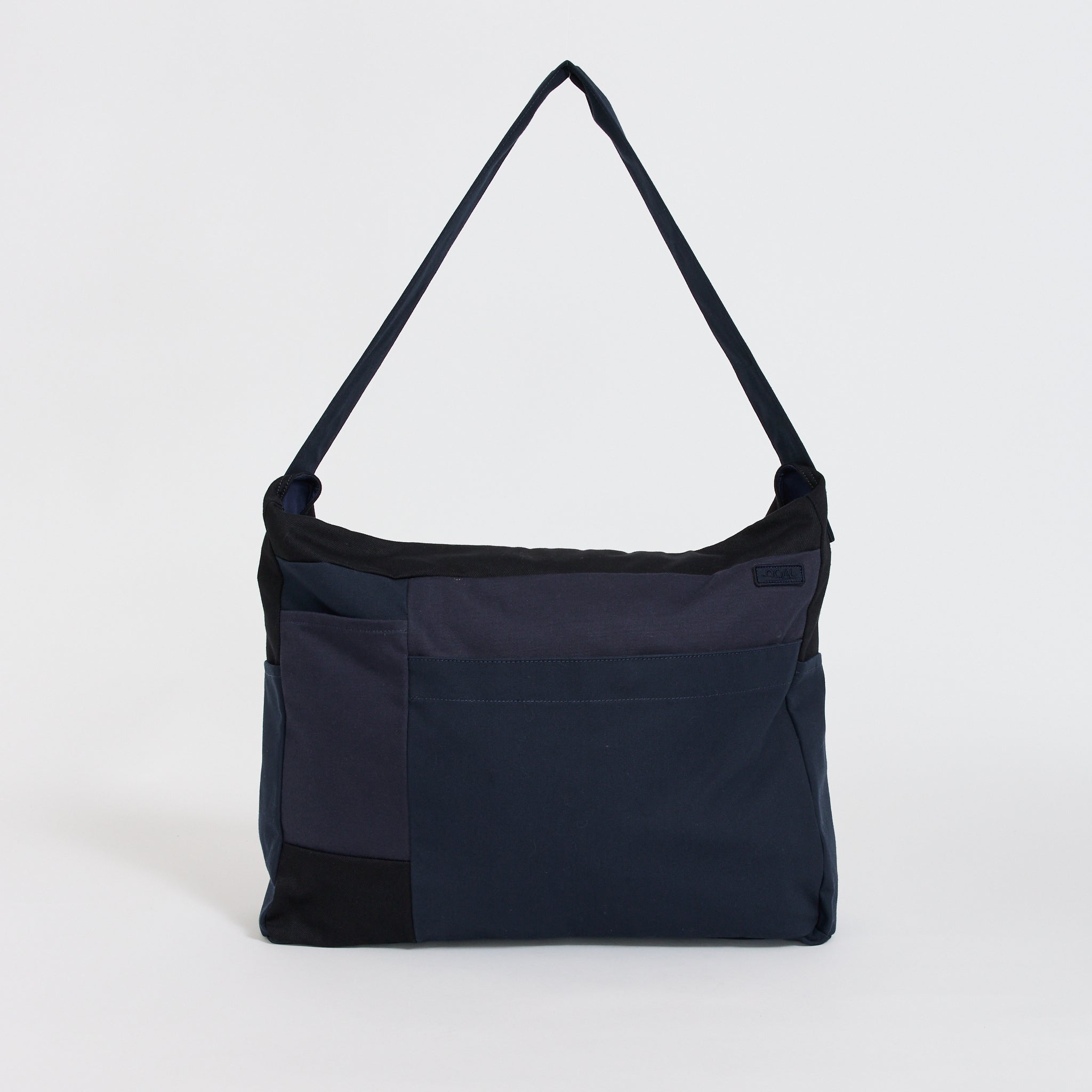 Cotton Canvas Shoulder Bag Navy