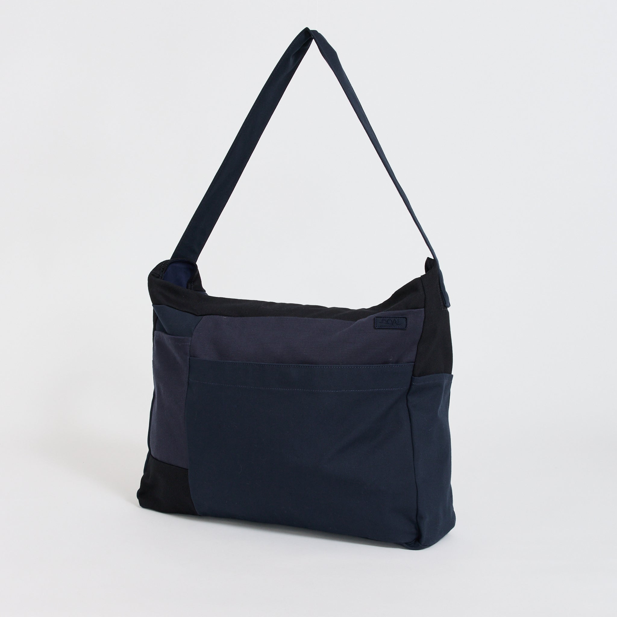 Cotton Canvas Shoulder Bag Navy