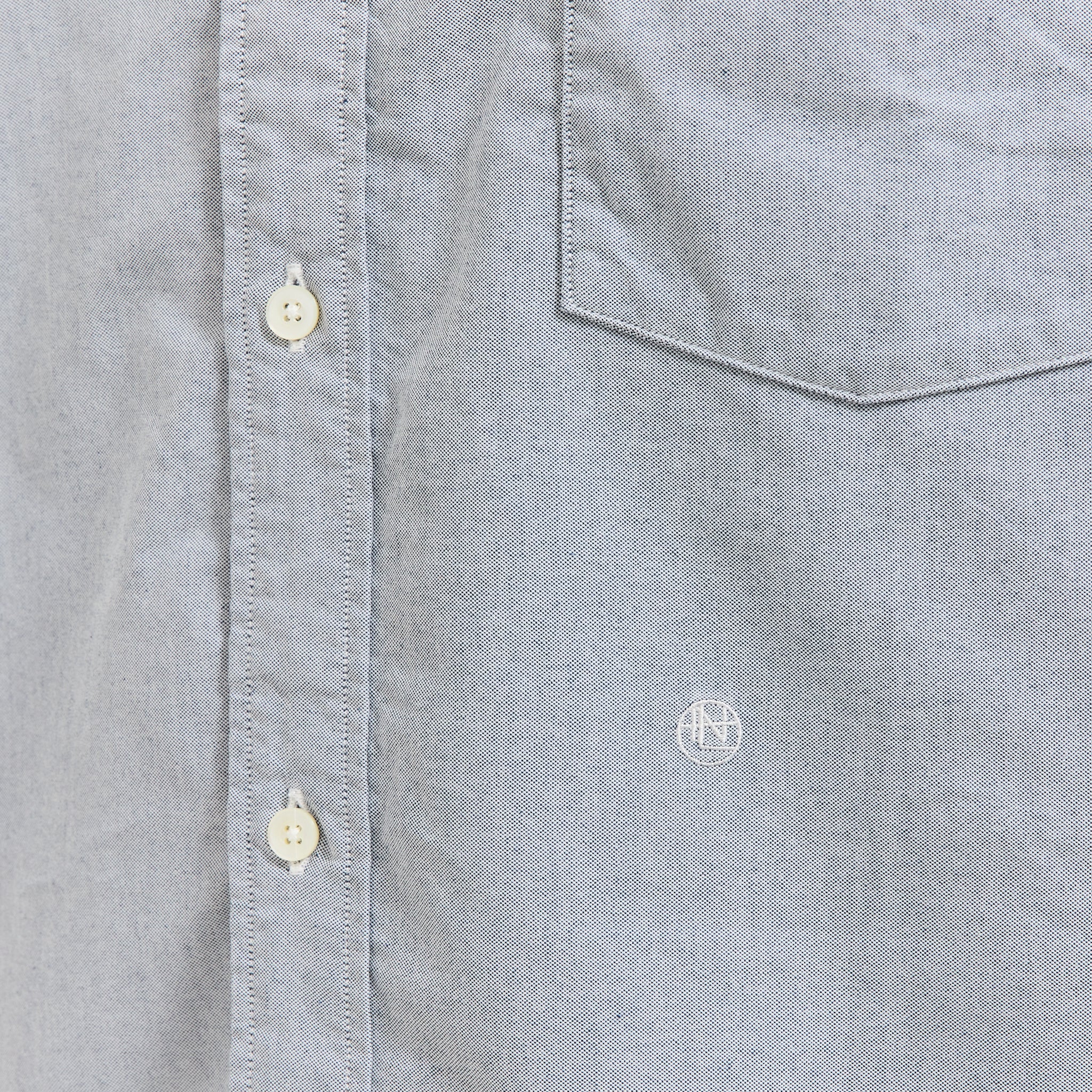 Button Down Wind Shirt Greyish Navy