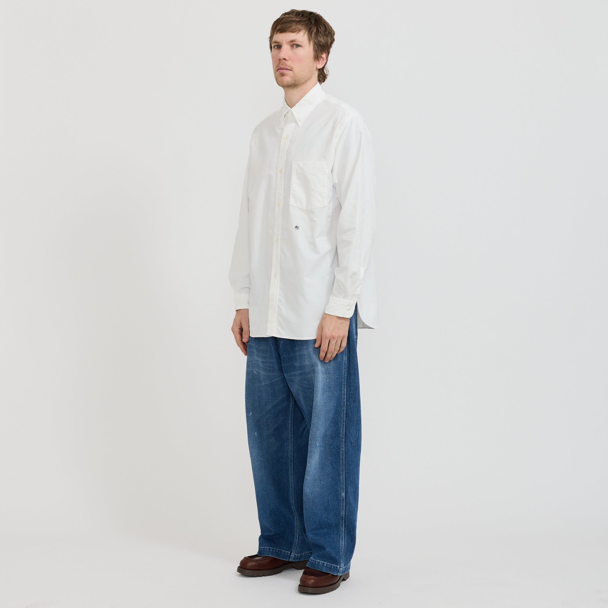 Button Down Wind Shirt White