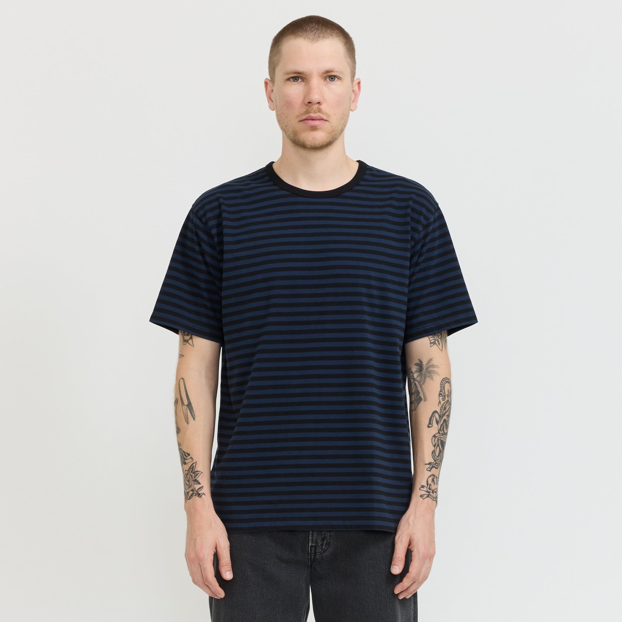 Coolmax Stripe Jersey Tee Black/Navy