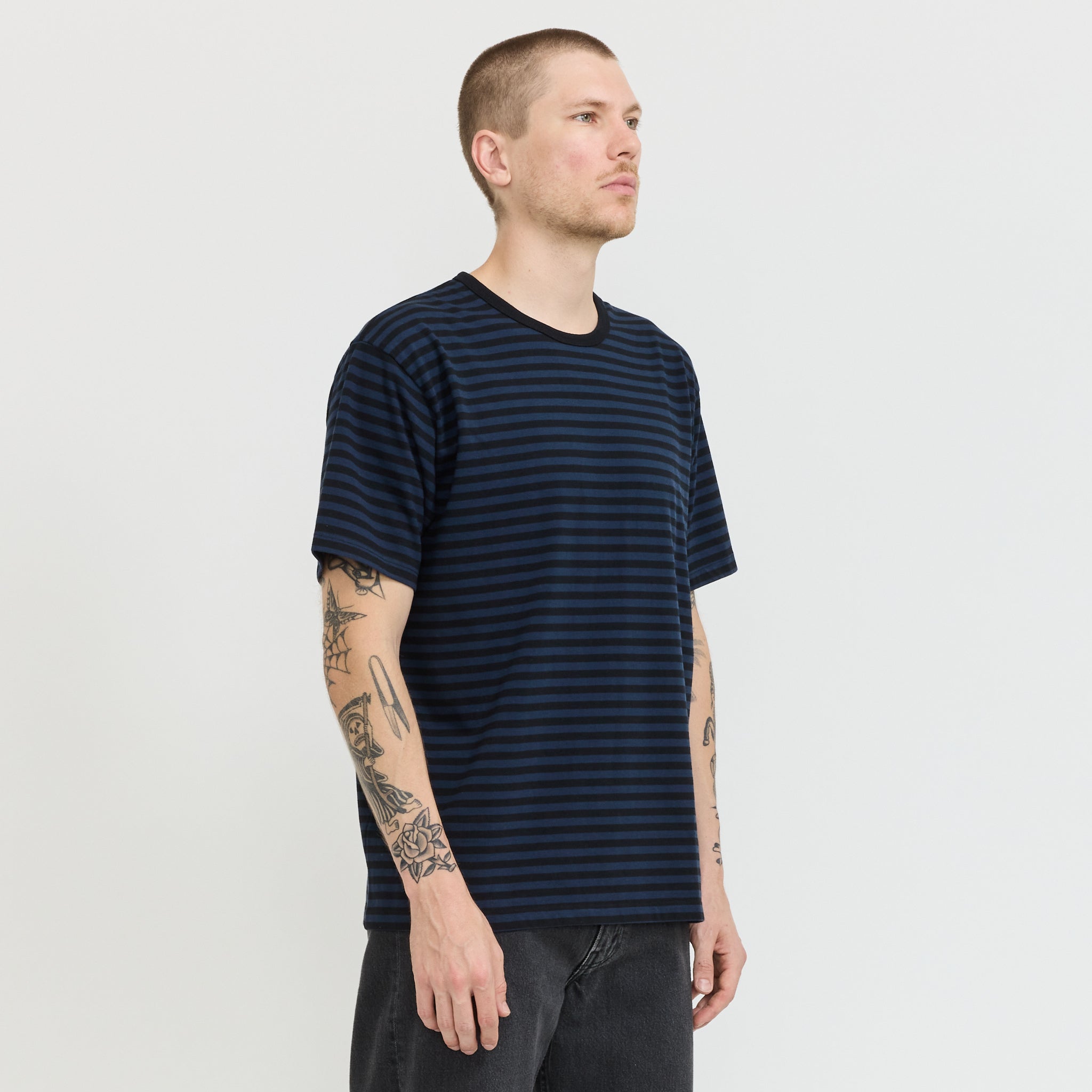 Coolmax Stripe Jersey Tee Black/Navy