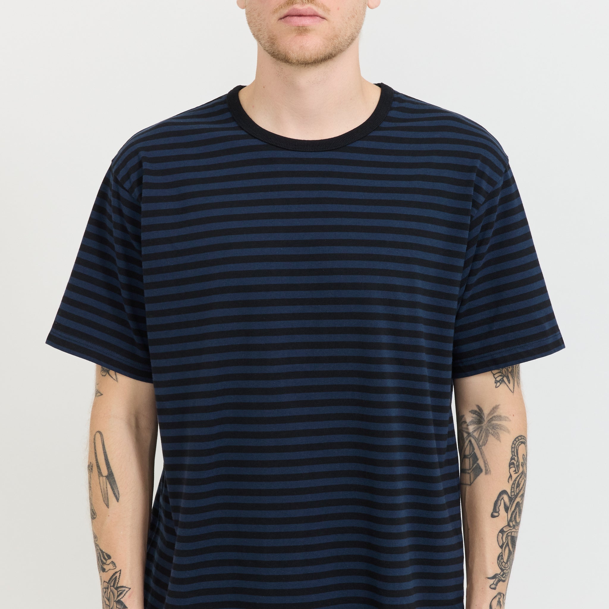 Coolmax Stripe Jersey Tee Black/Navy
