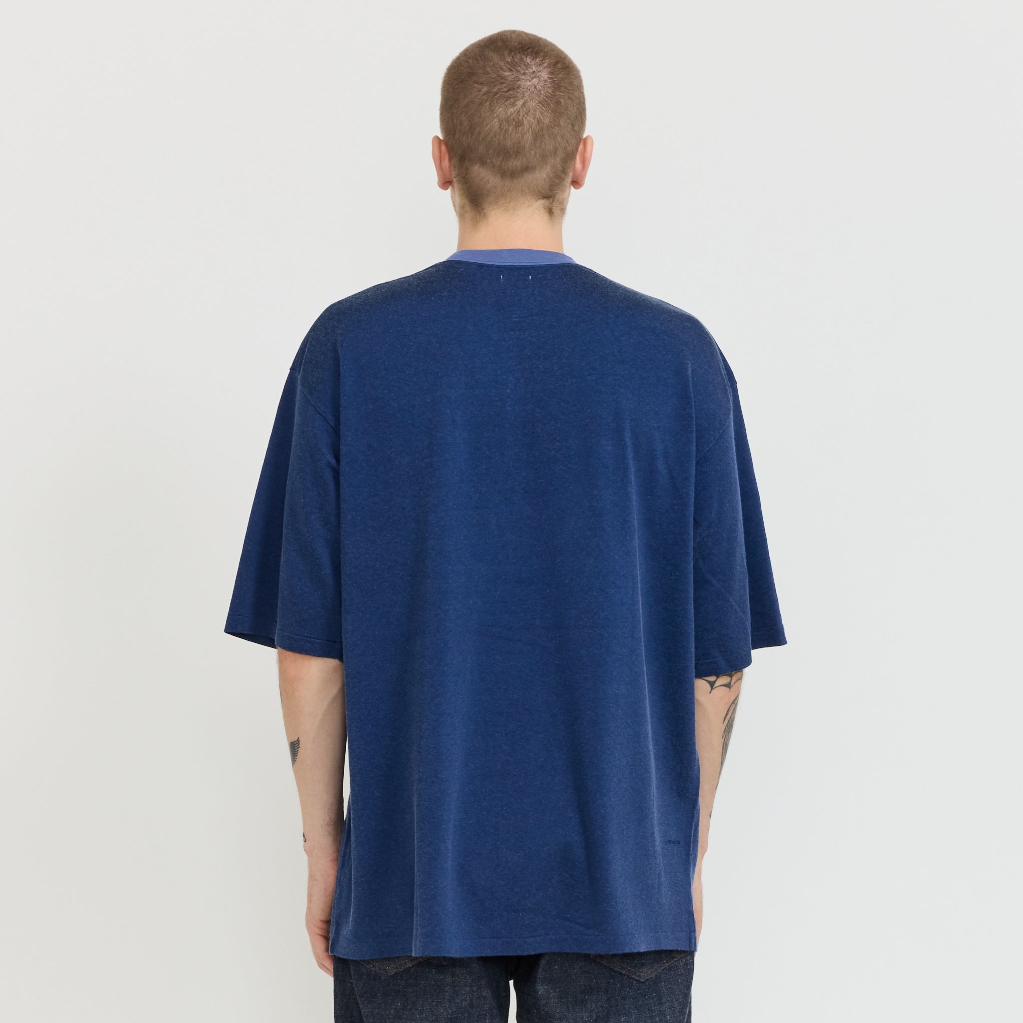 Rayon Cotton Tee Fade Blue