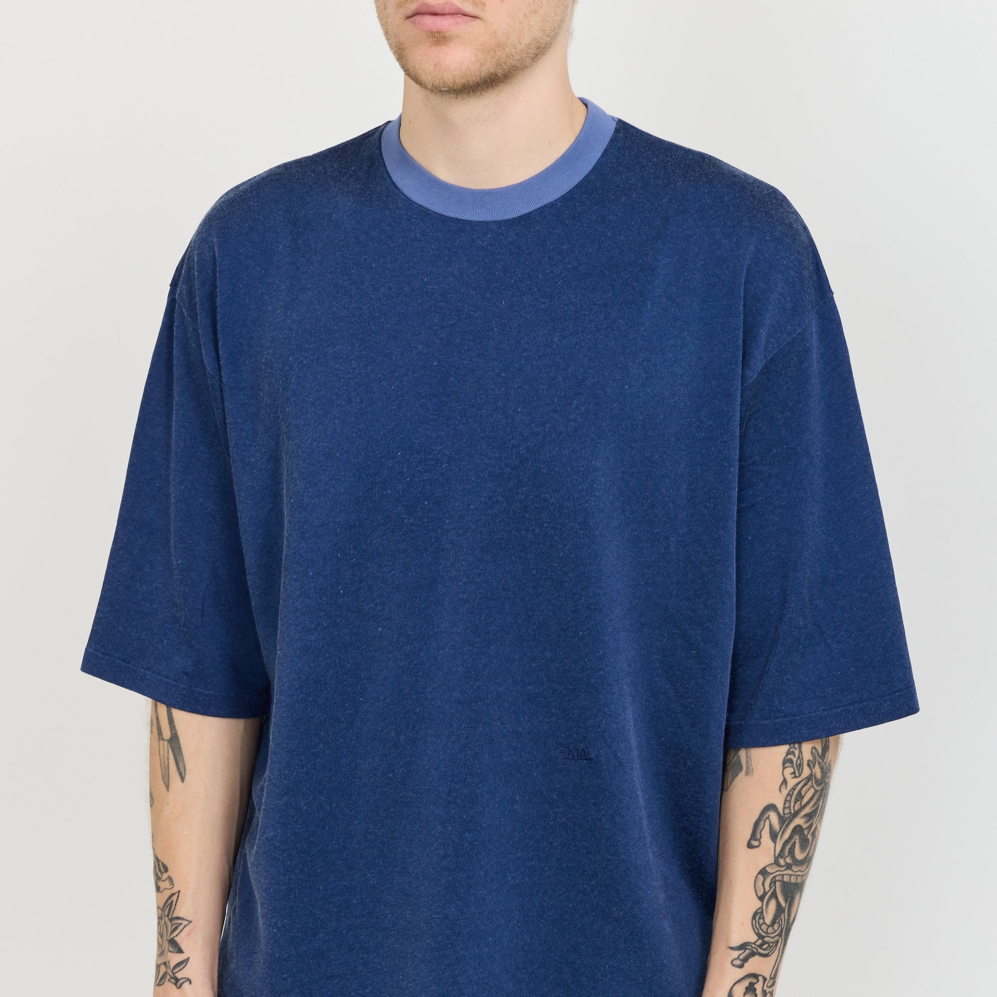 Rayon Cotton Tee Fade Blue