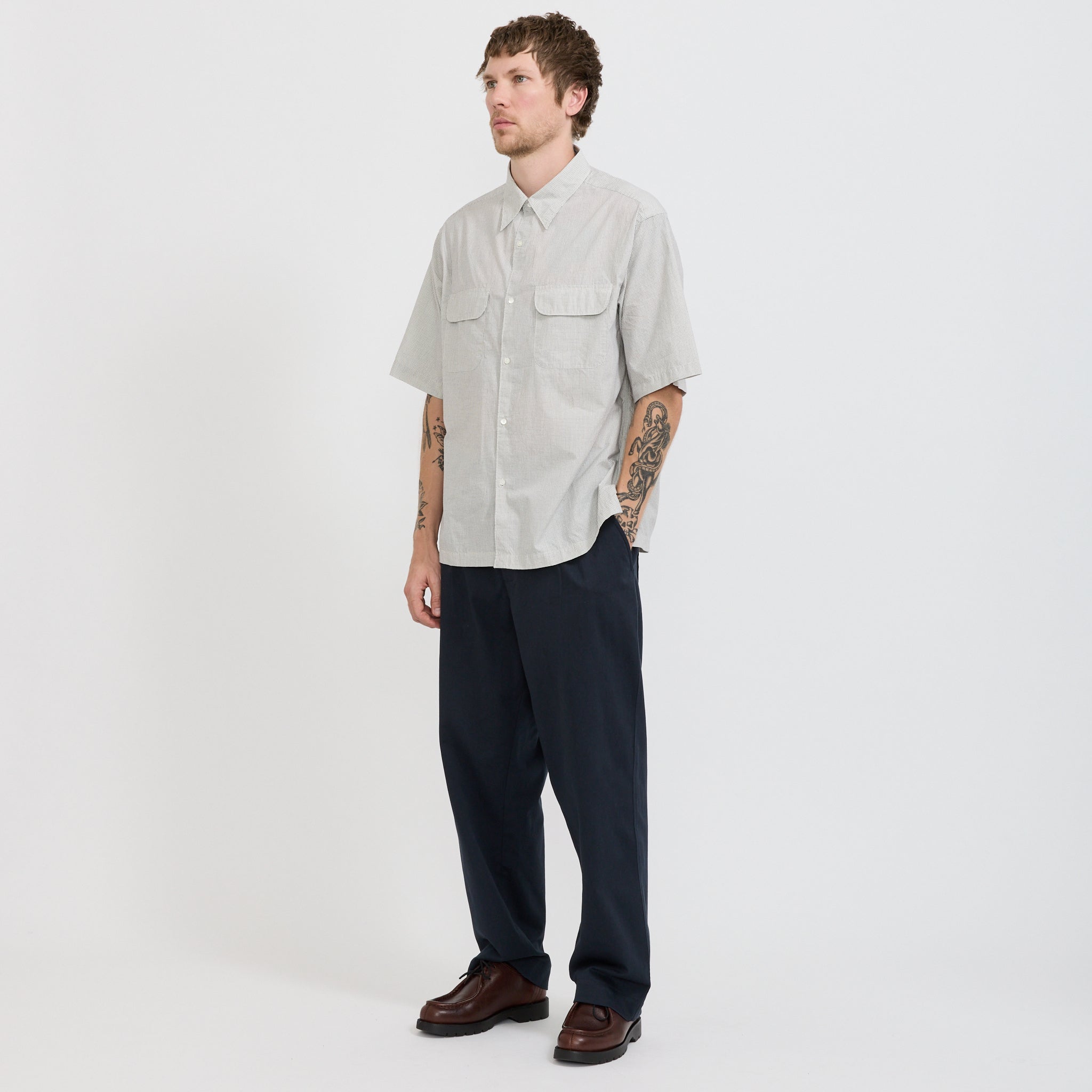 Regular Collar S/S Shirt Natural