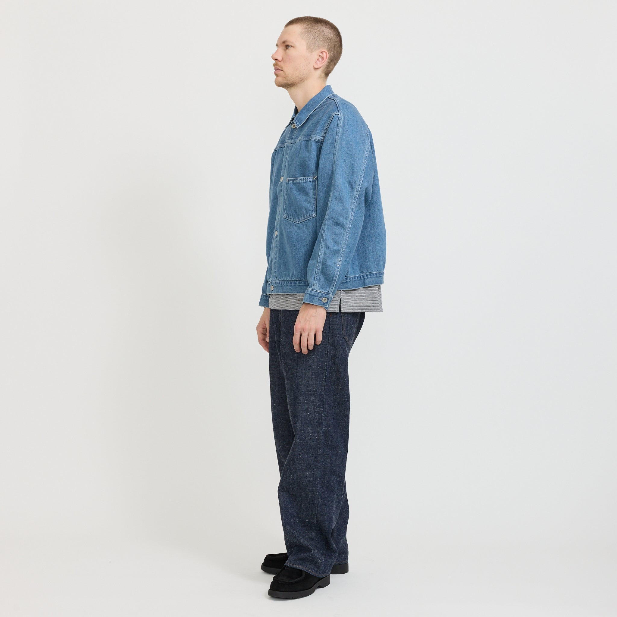 Short Denim Jacket Light Indigo