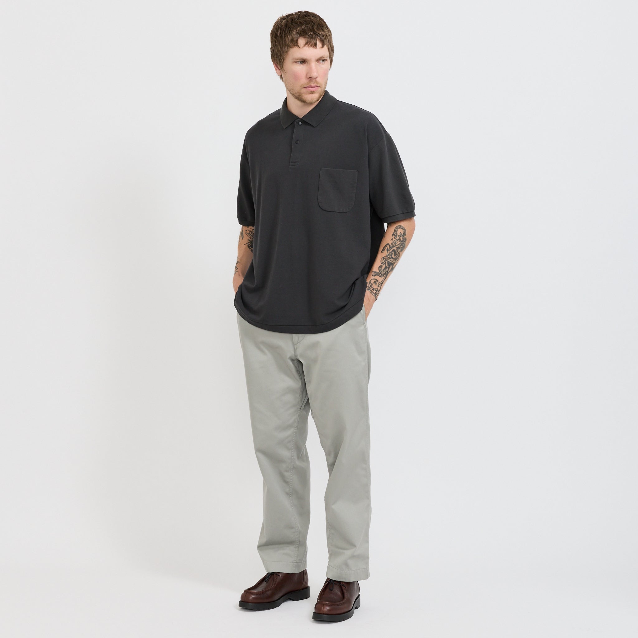 S/S Polo Shirt Charcoal