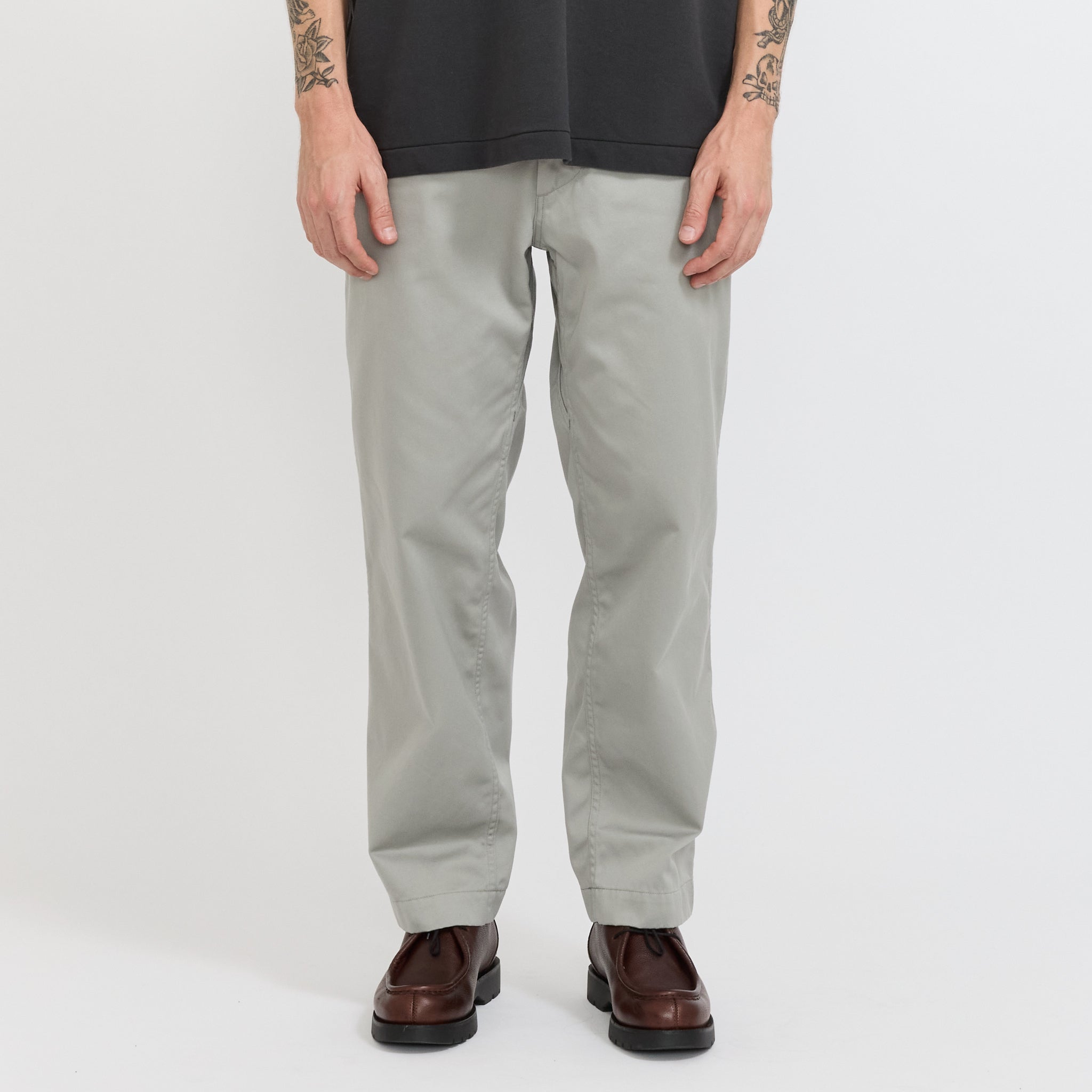Wide Chino Pants Light Grey