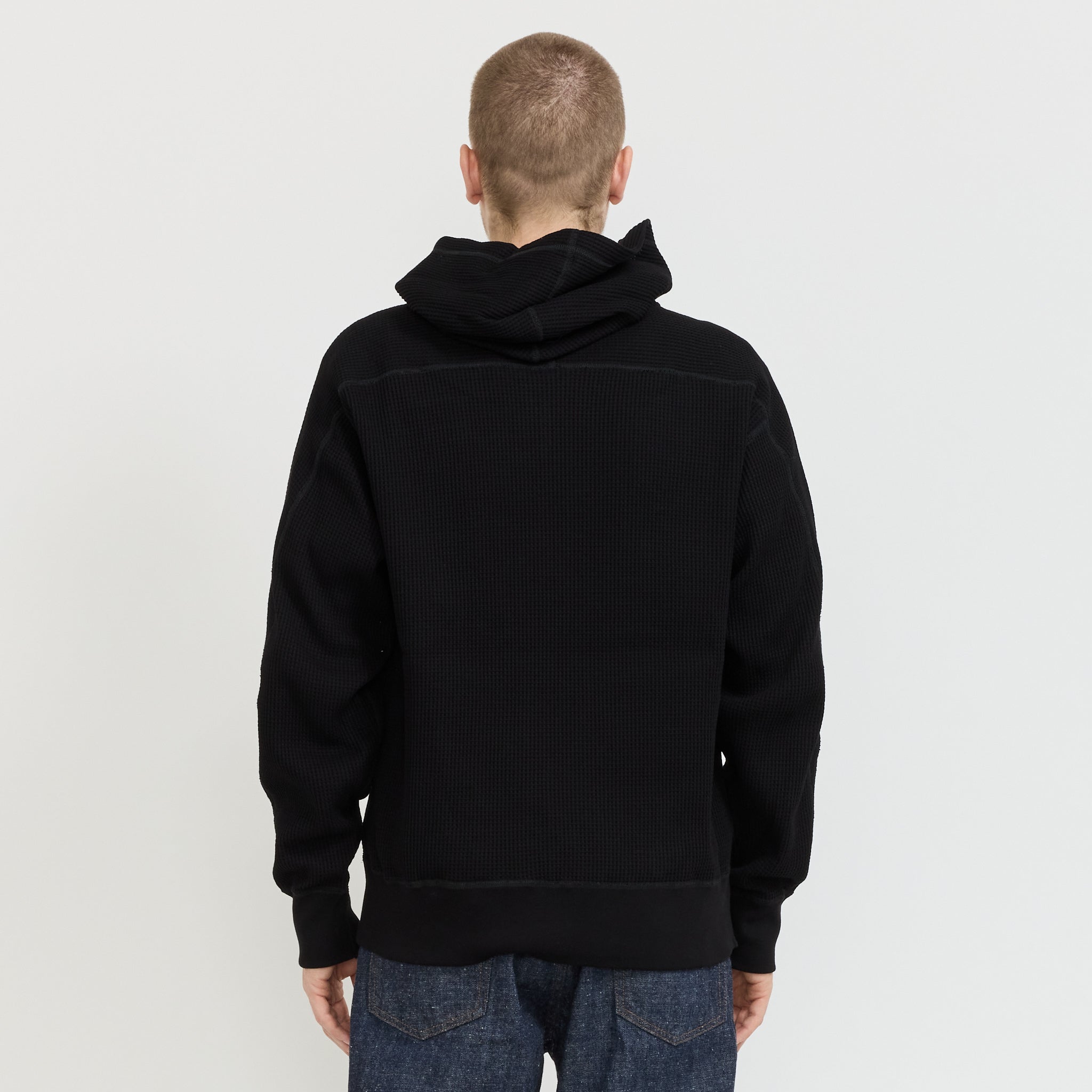 Zip-Up Thermal Hoodie Black