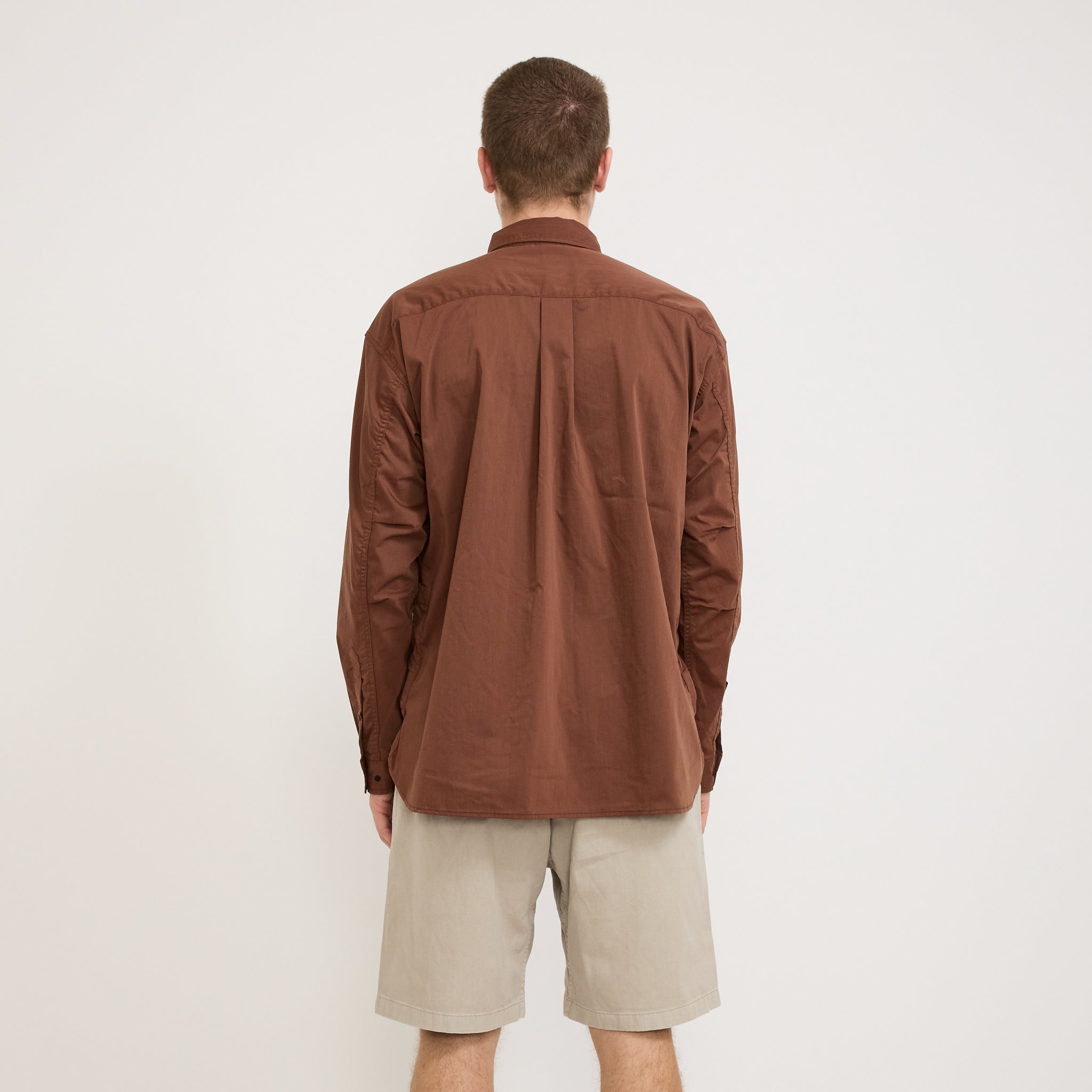 Nanga | Hinoc Ripstop Camp Shirt Brown | Maplestore